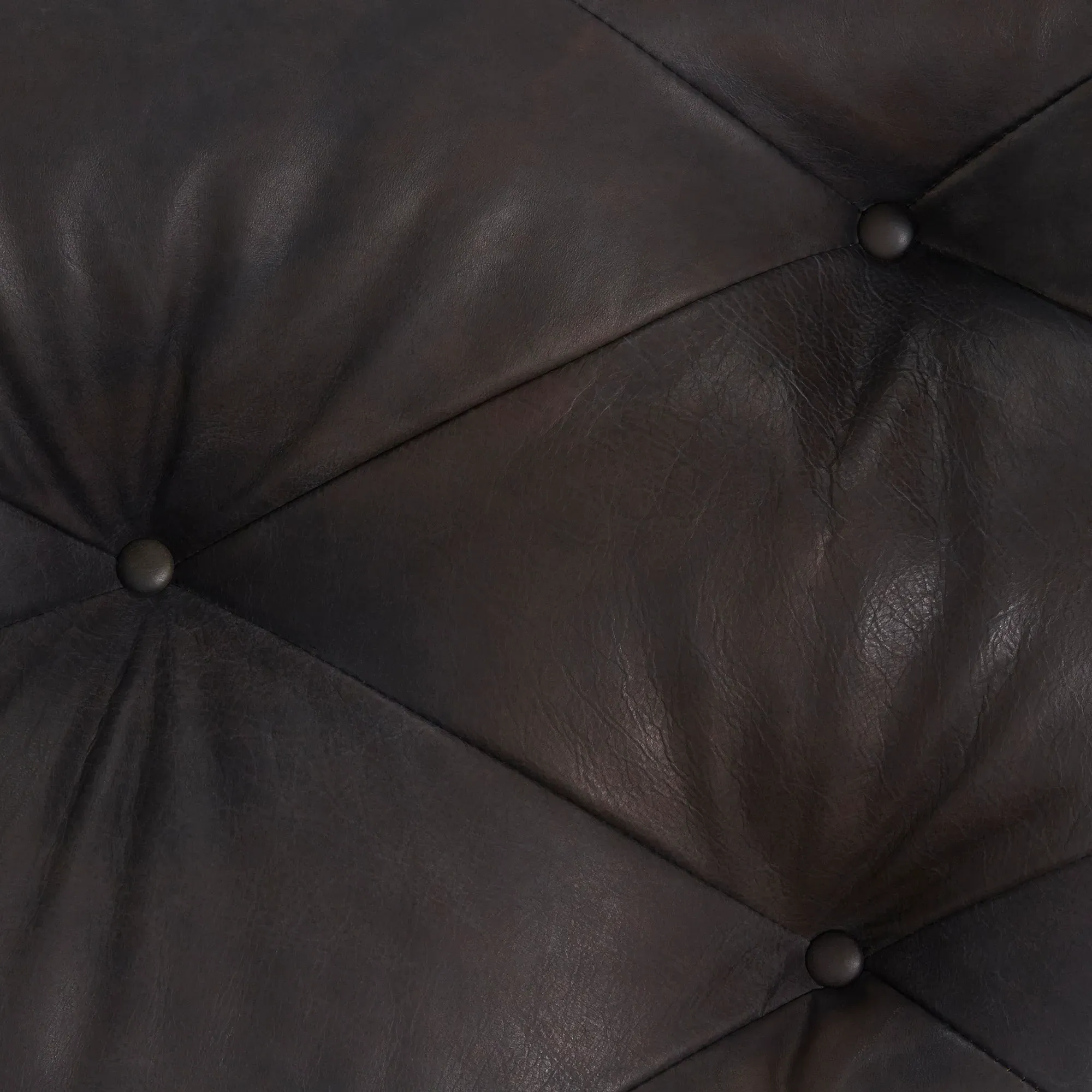 Timothy Oulton Shabby Tufted 1-Seater Modular Sofa - Black, Leather