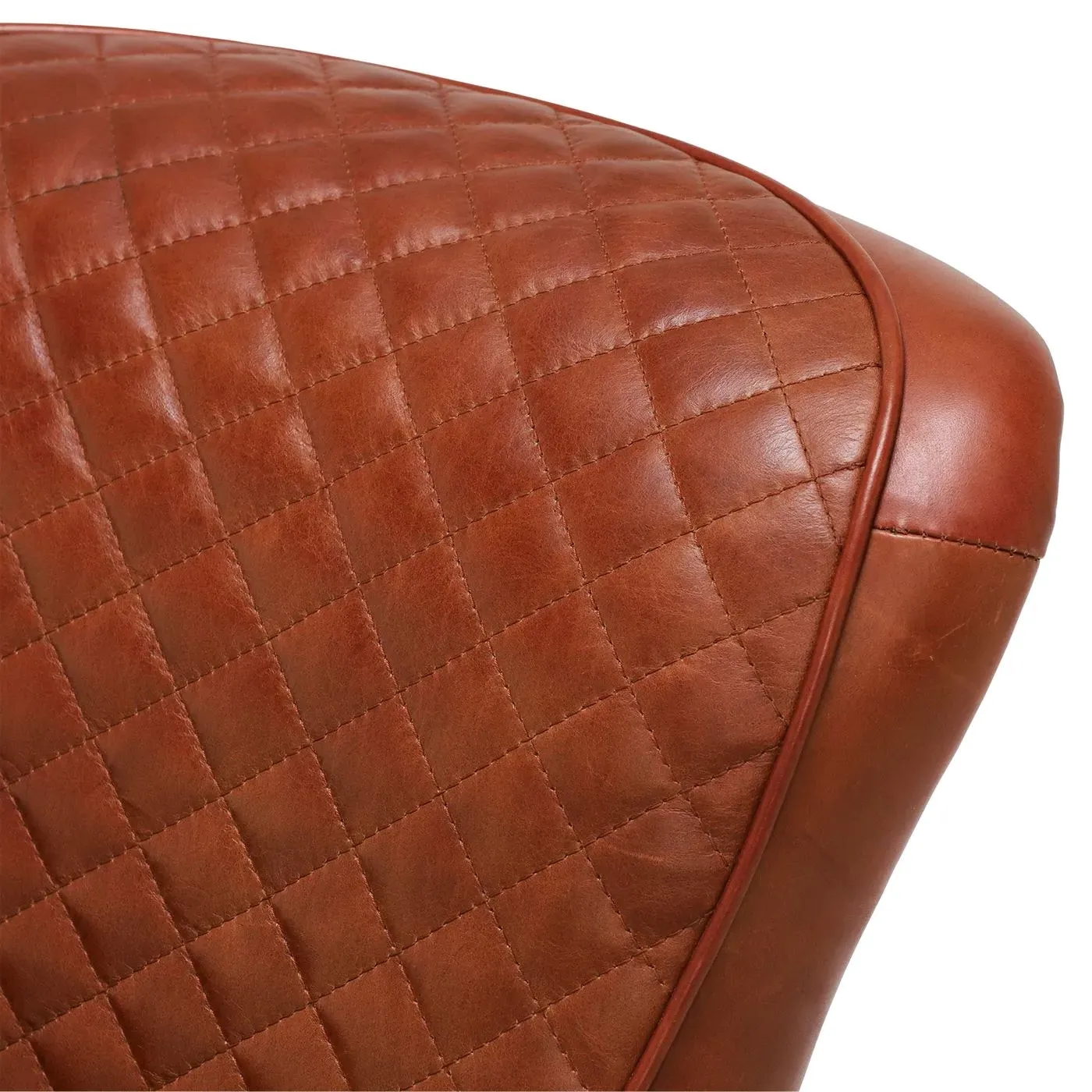 Timothy Oulton Side Saddle Dining Chair with Arms - Red, Leather