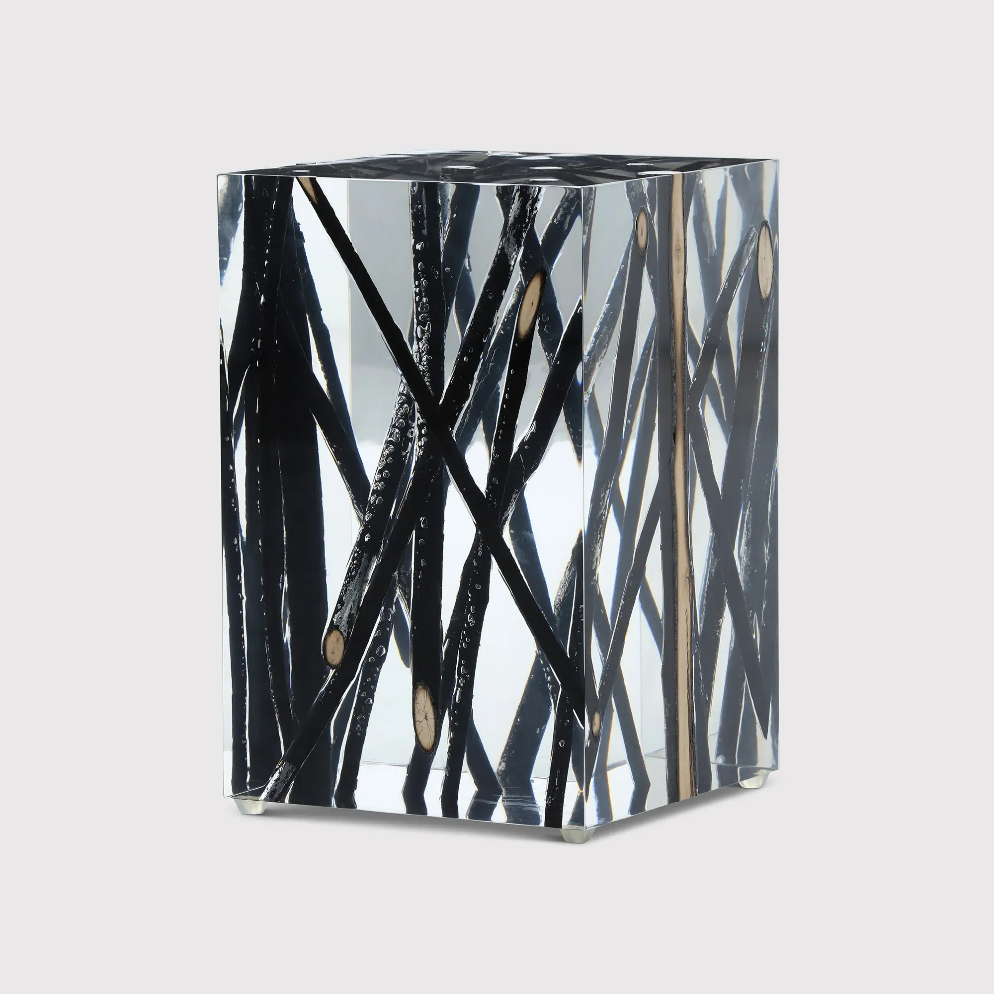 Timothy Oulton Spur Small Side Table - Black, Burntwood image