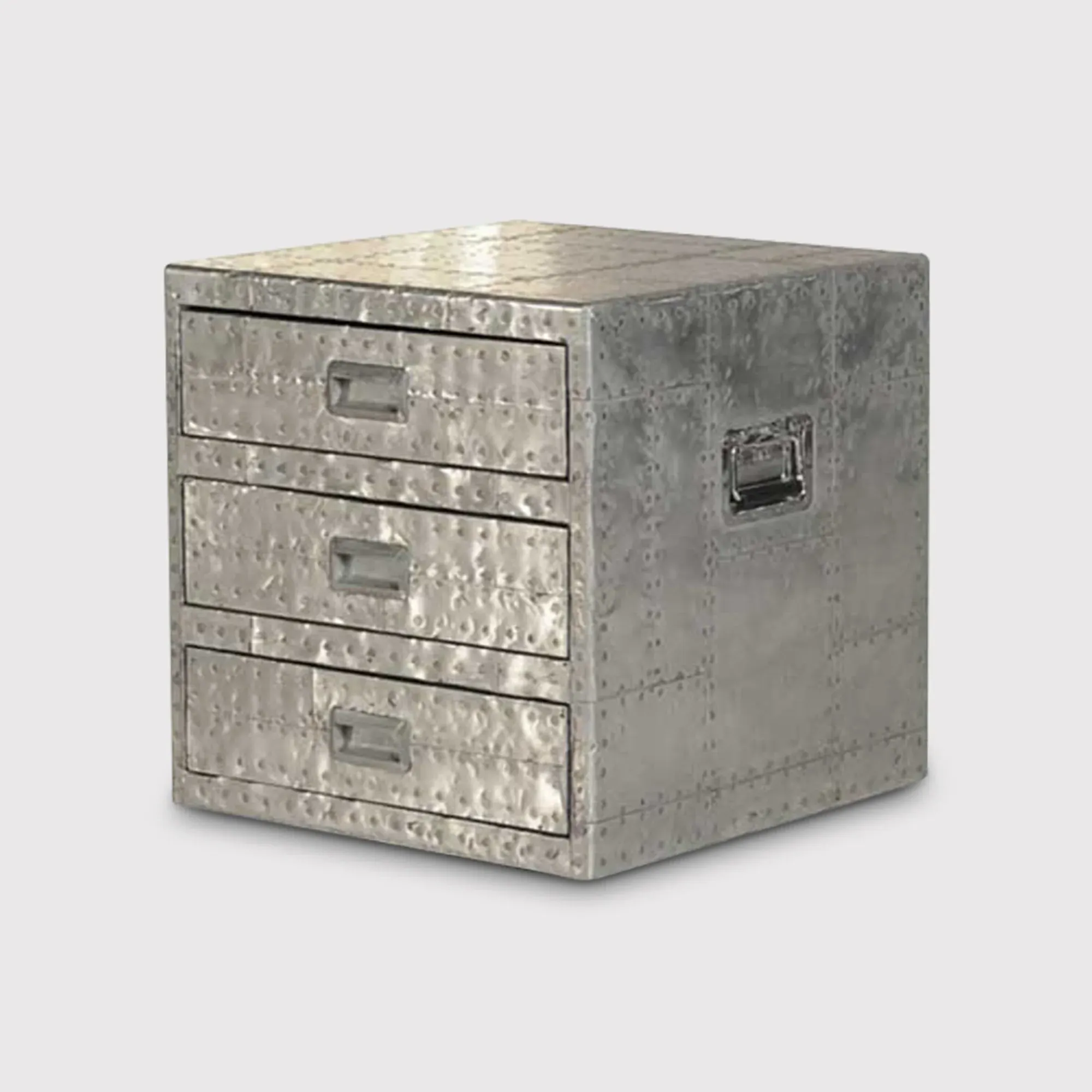 Timothy Oulton Stonyhurst Large Side Table - Silver, Metal