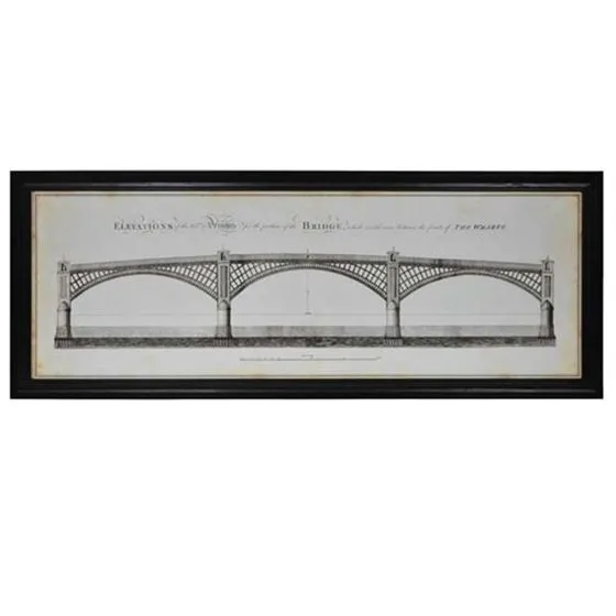 Timothy Oulton Telford Bridge Small Wall Art - Black, Wood product