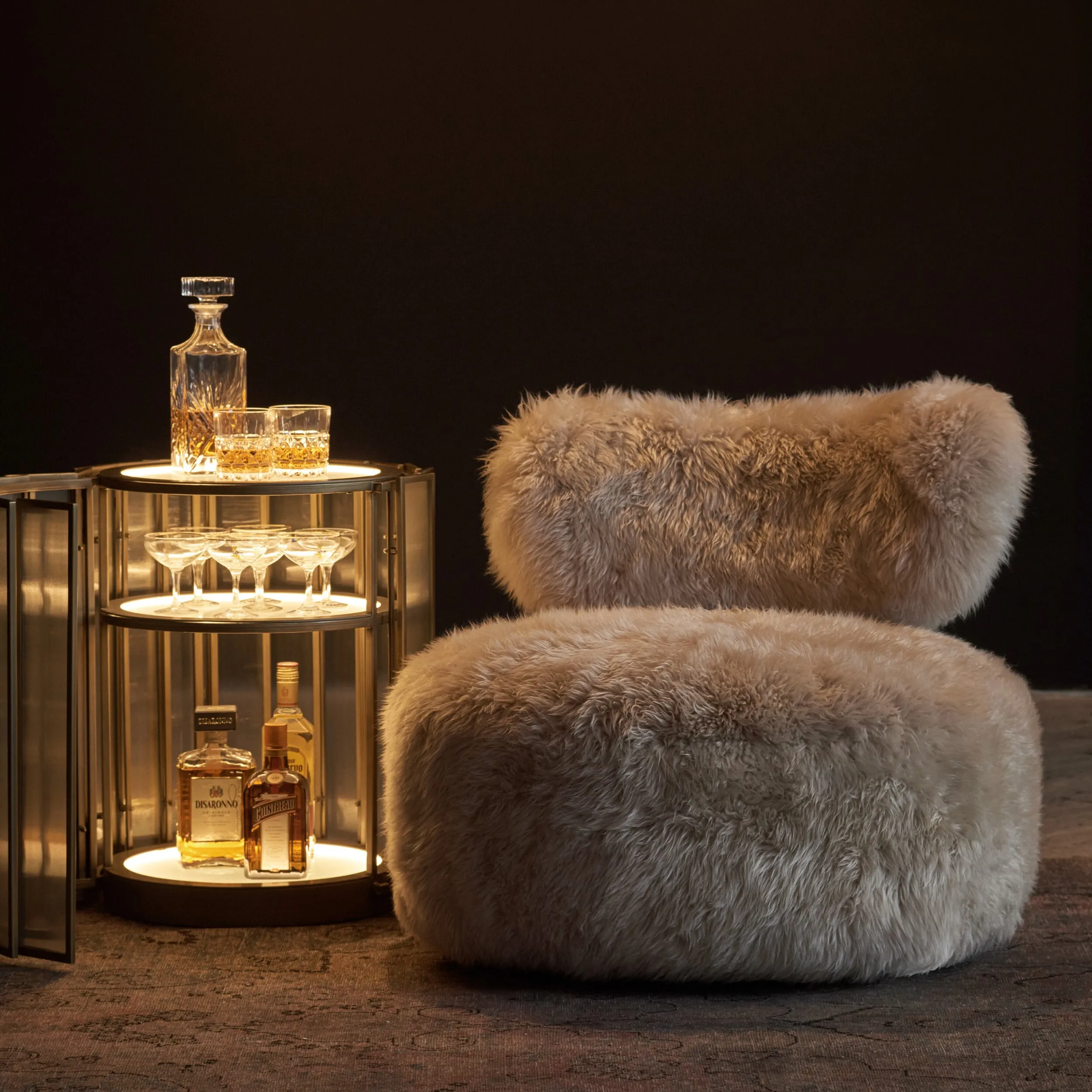 Timothy Oulton Trio Swivel Armchair - Neutral, Leather