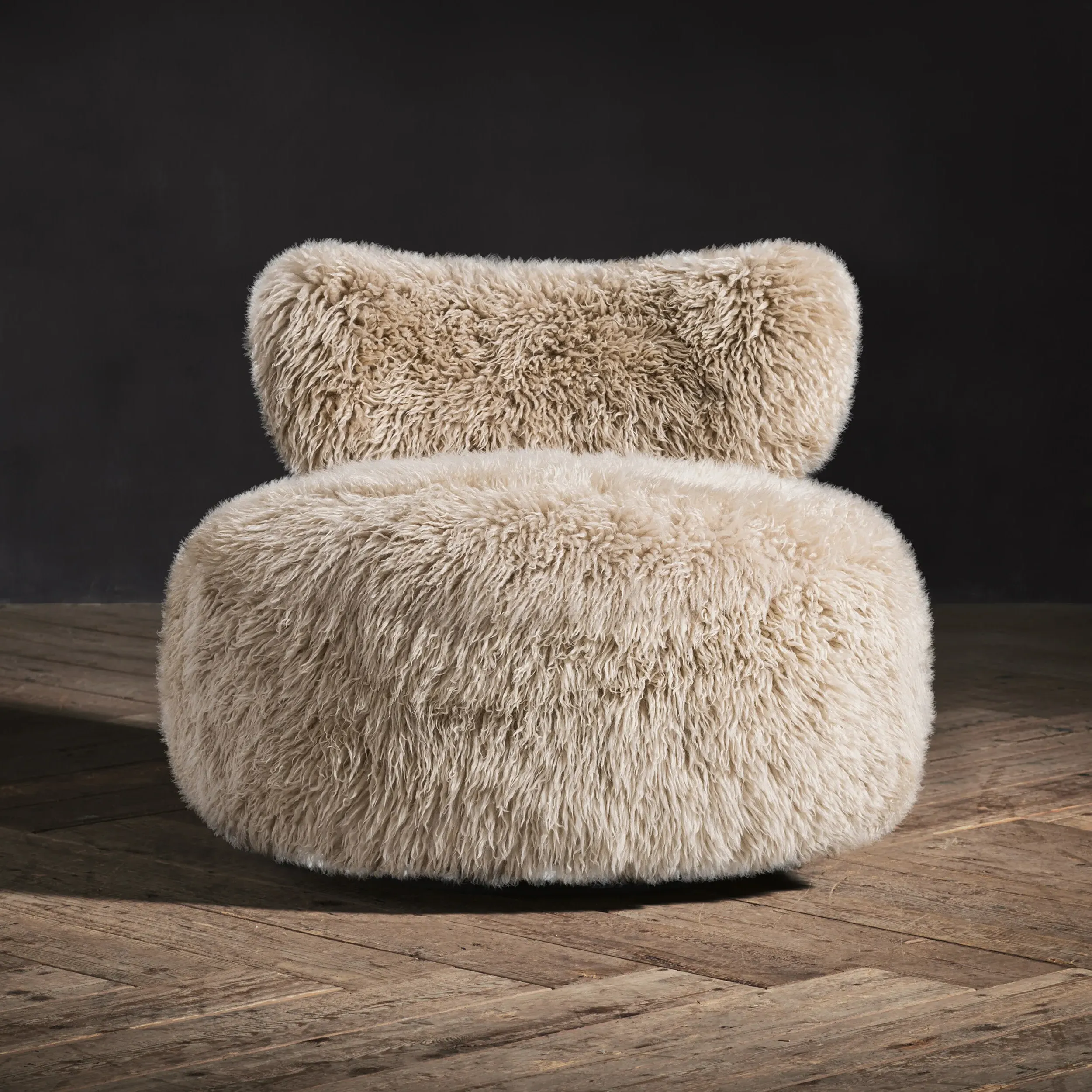 Timothy Oulton Trio Swivel Armchair - Neutral, Leather