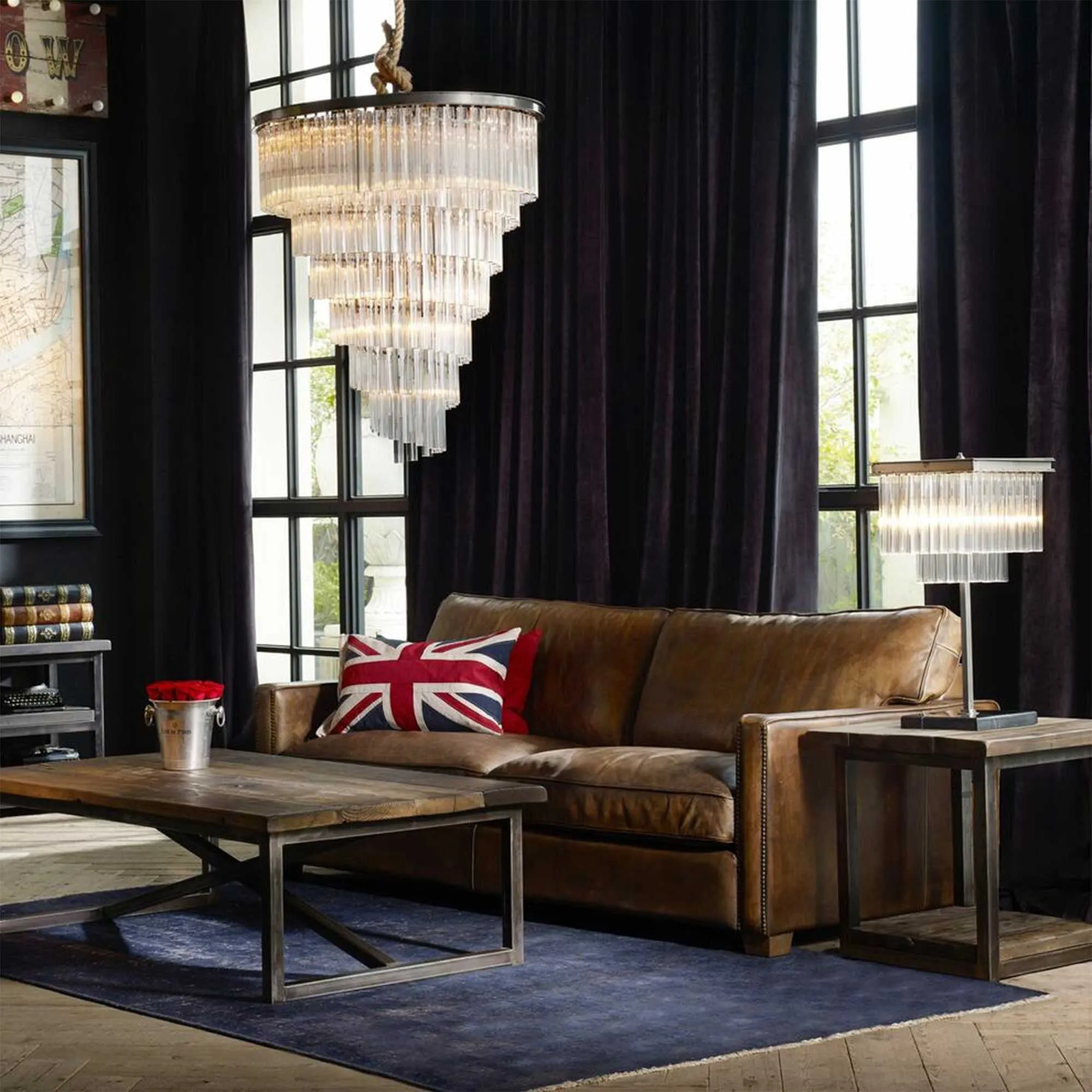 Timothy Oulton Viscount William 3-Seater Sofa - Brown, Leather