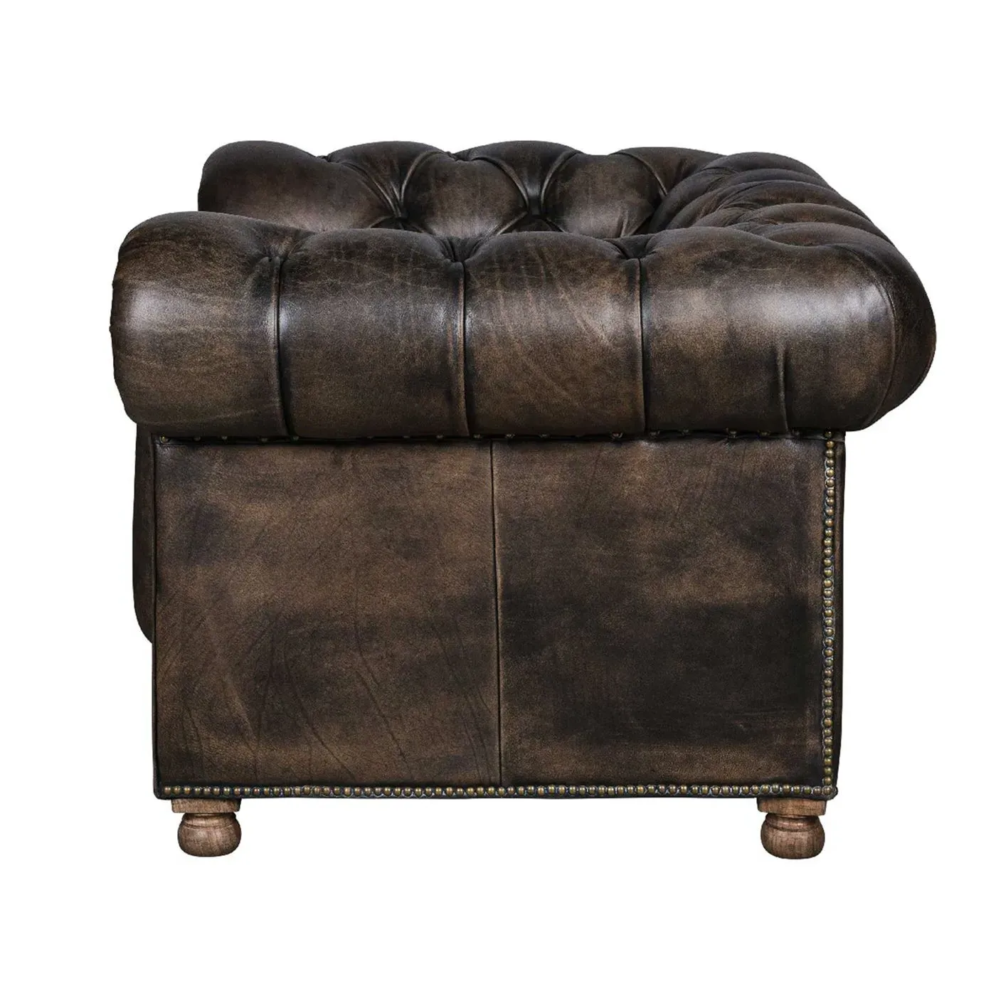 Timothy Oulton Westminster Feather 1-Seater Sofa - Black Leather