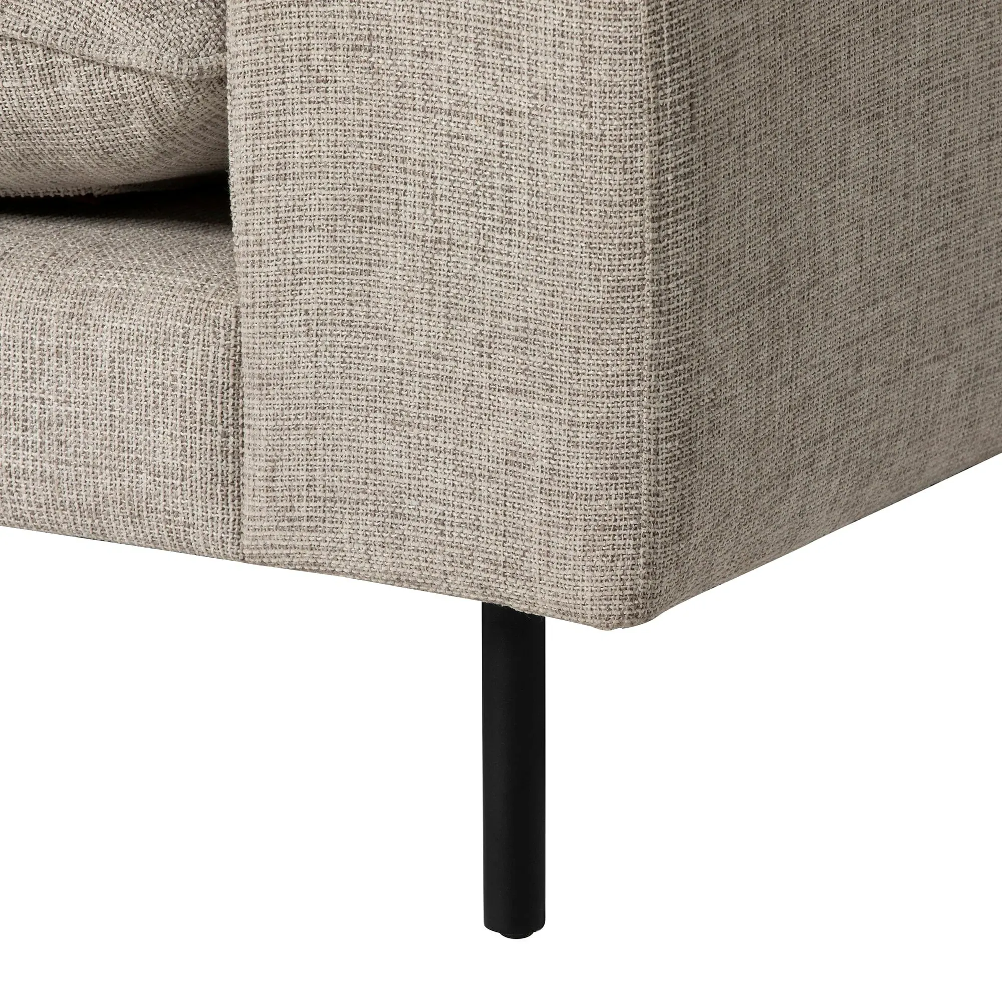 Titan Right Hand Facing Chaise Corner Sofa - Neutral, Fabric