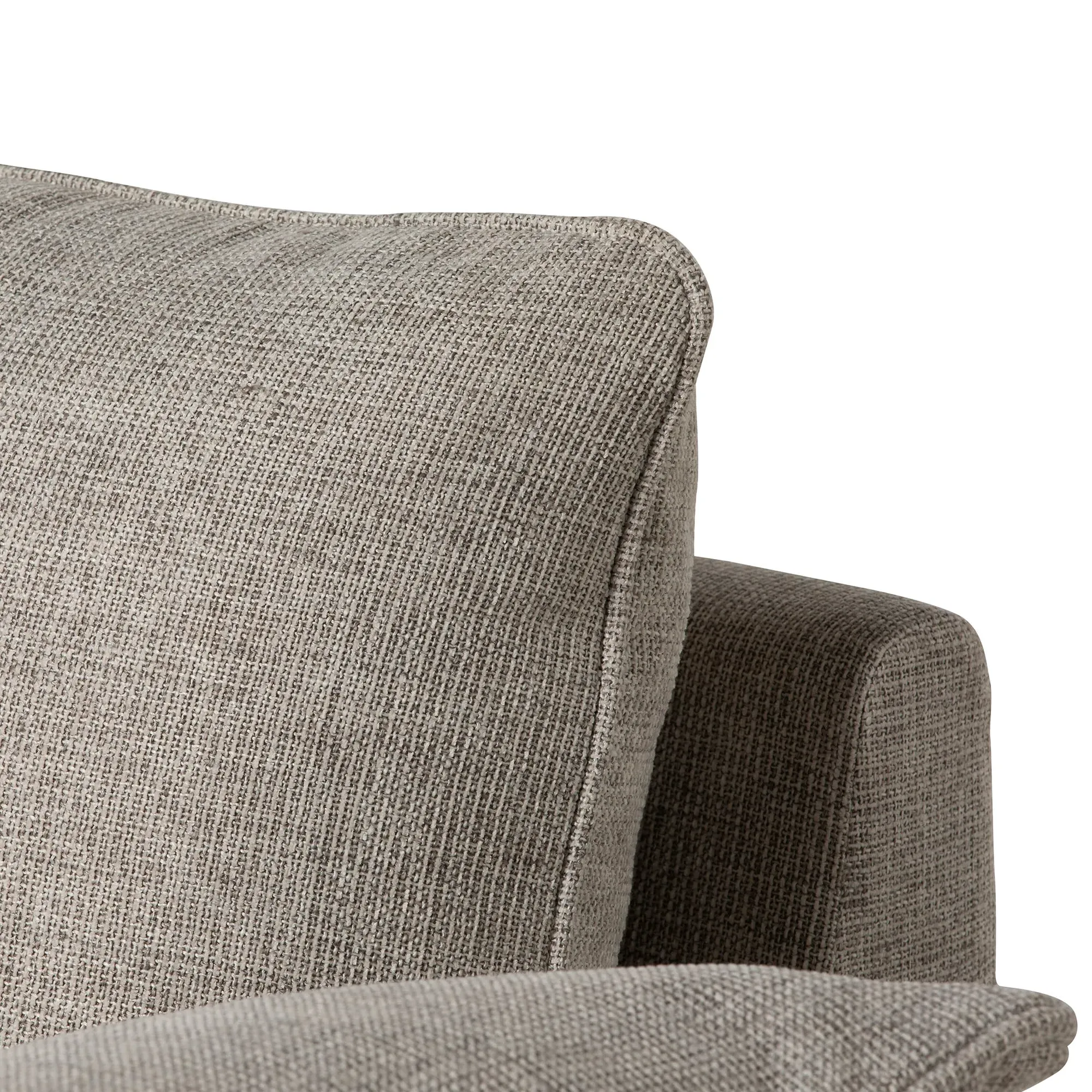 Titan Right Hand Facing Chaise Corner Sofa - Neutral, Fabric