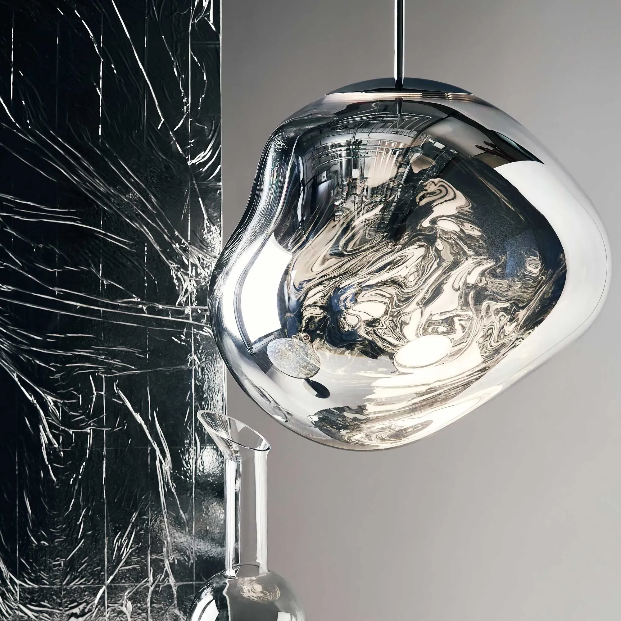 Tom Dixon Melt Pendant Light - Silver, Polycarbonate