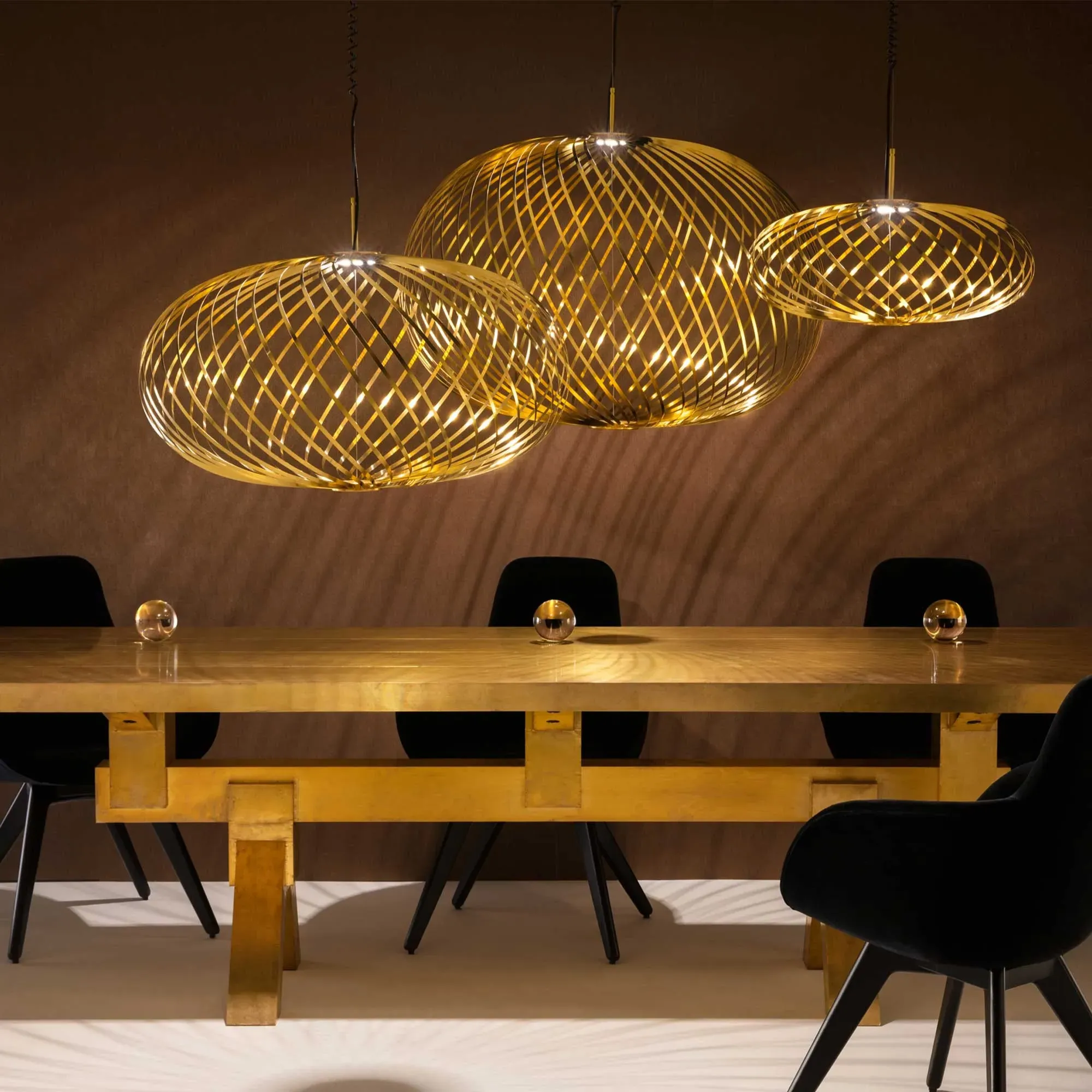 Tom Dixon Small Spring Pendant Light - Gold, Stainless Steel