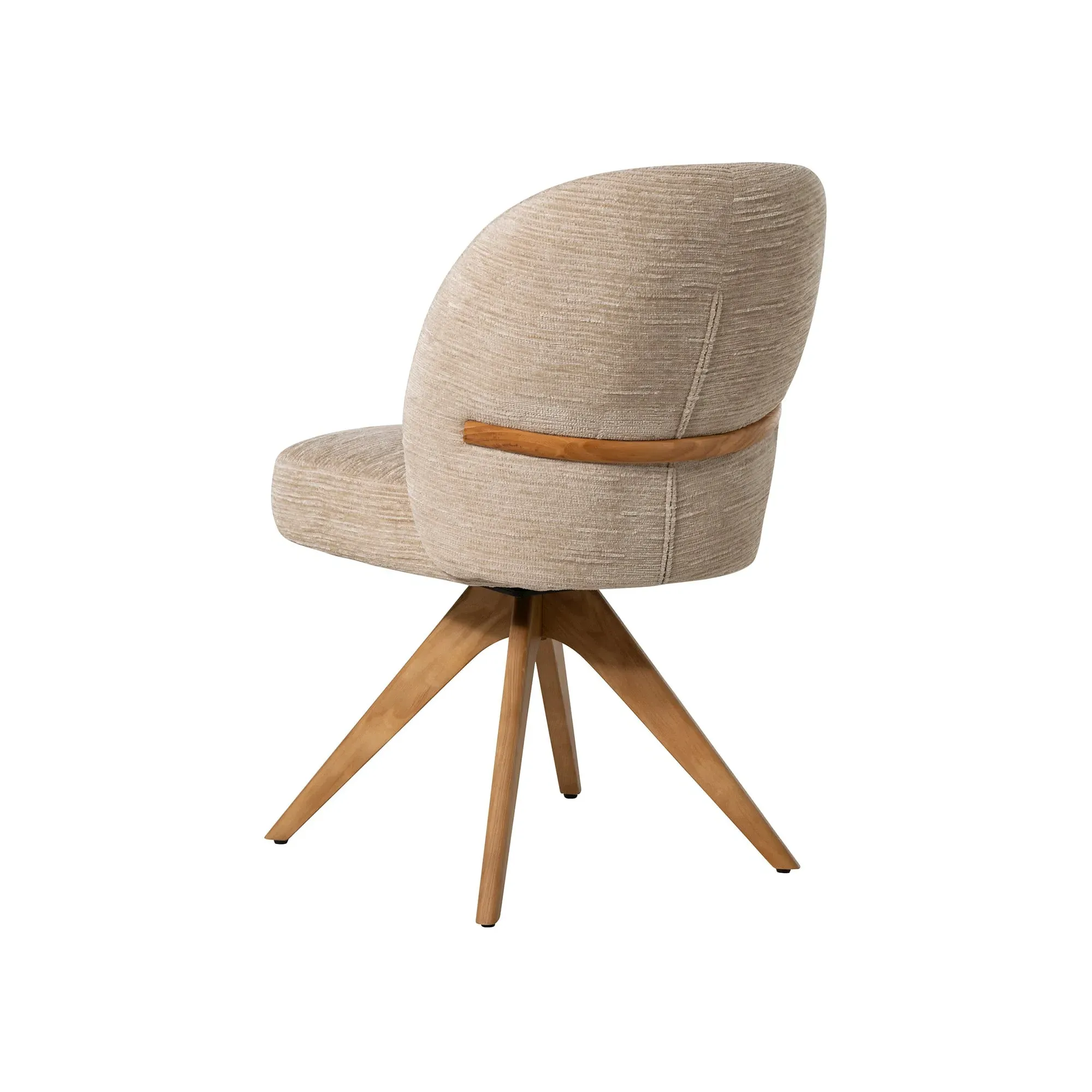 Topanga Swivel Dining Chair - Neutral, Polyester