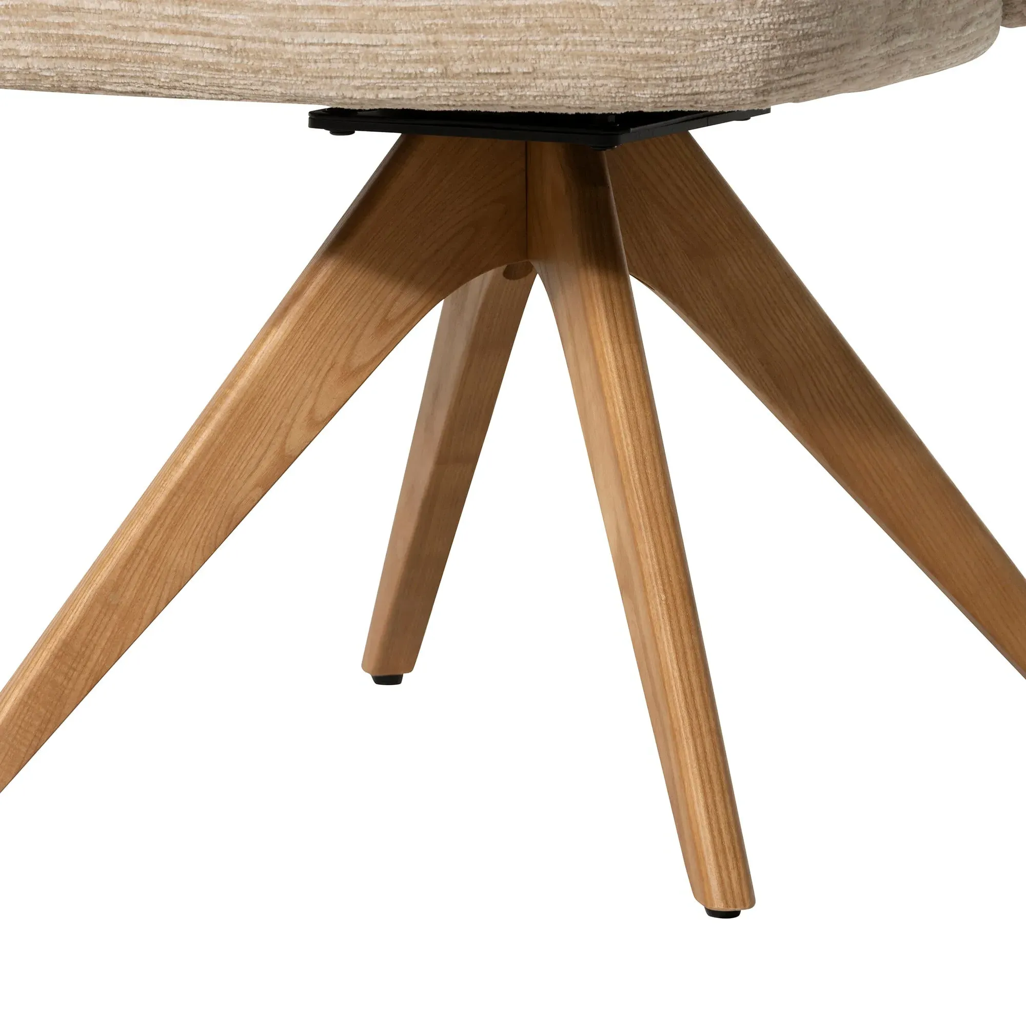 Topanga Swivel Dining Chair - Neutral, Polyester