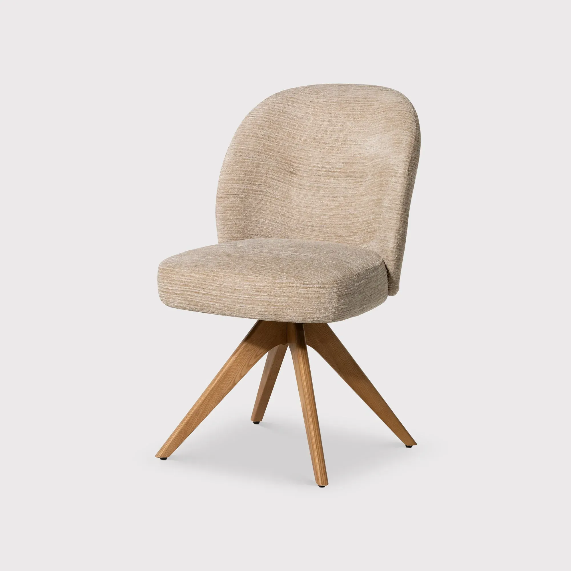 Topanga Swivel Dining Chair - Neutral, Polyester