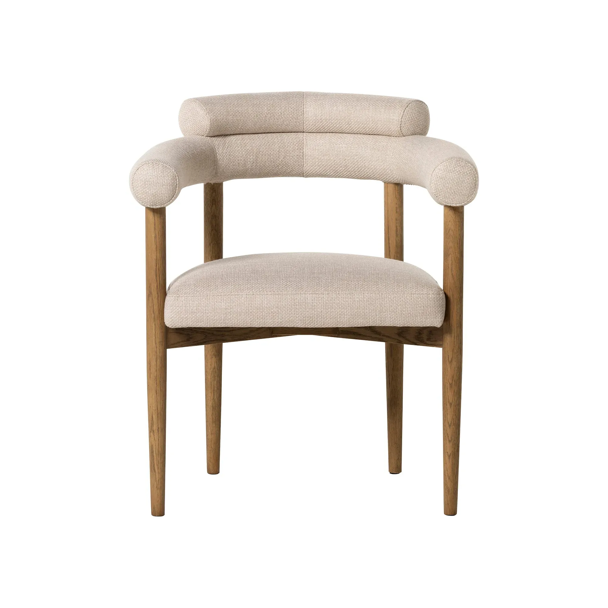 Torr Dining Chair with Arms - Neutral, Fabric