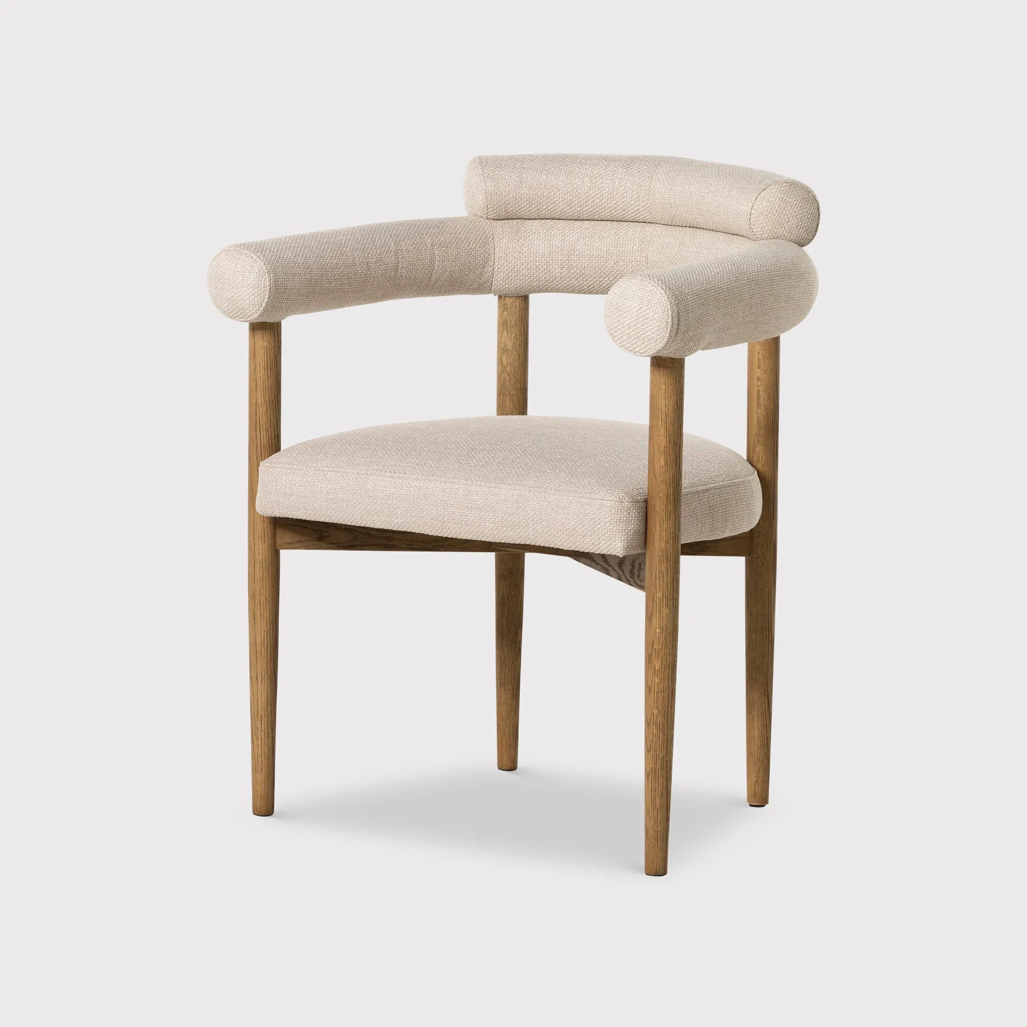 Torr Dining Chair with Arms - Neutral, Fabric