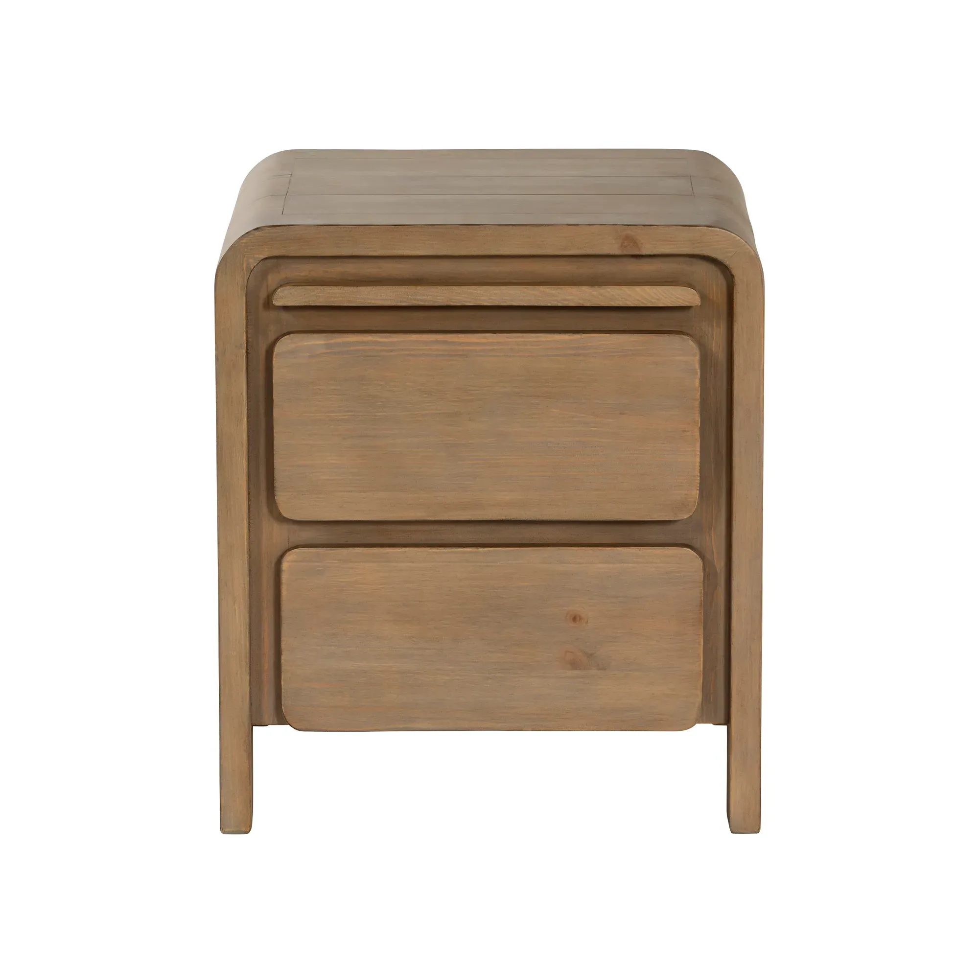 Tosca 2 Drawer Bedside Cabinet - Brown, Wood