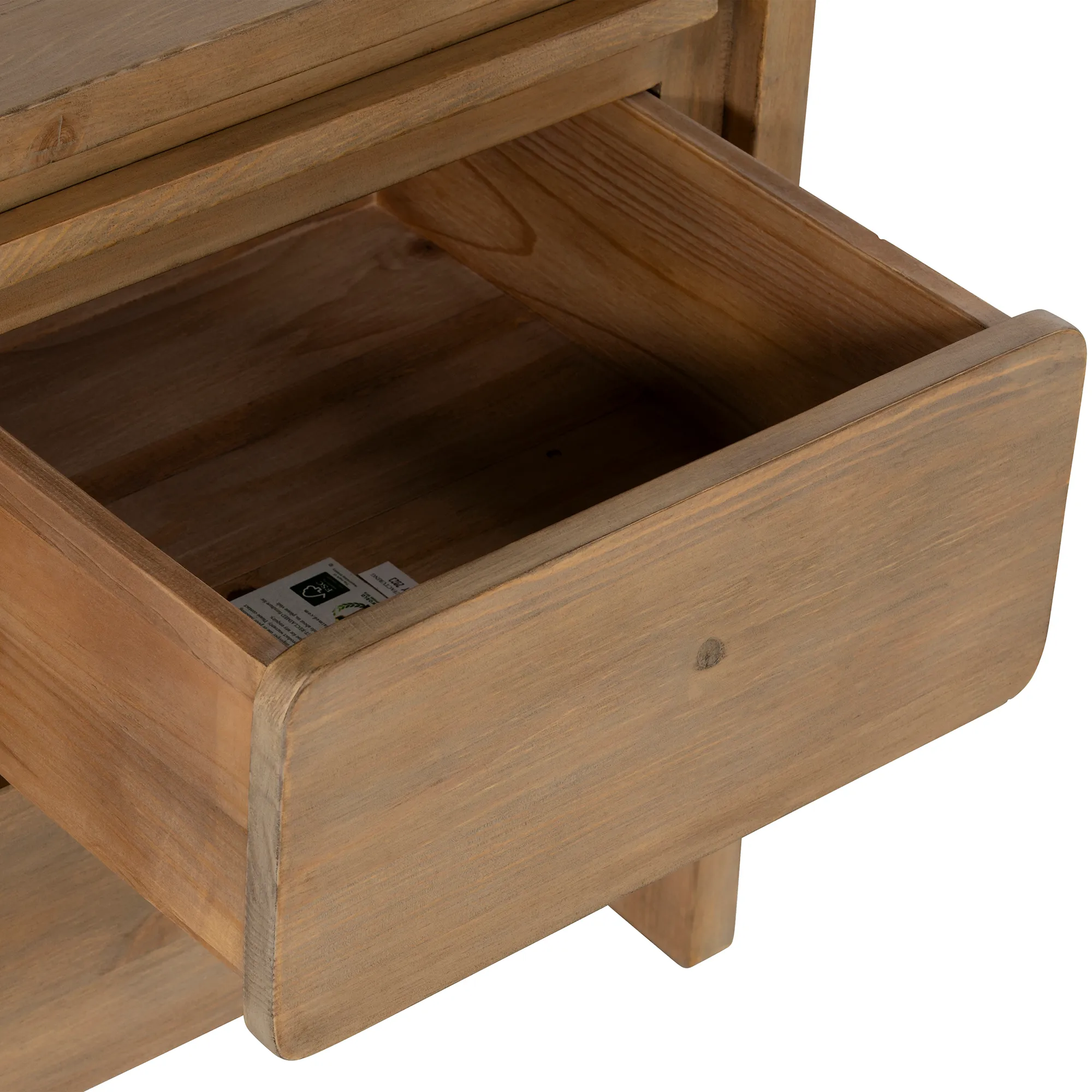 Tosca 2 Drawer Bedside Cabinet - Brown, Wood