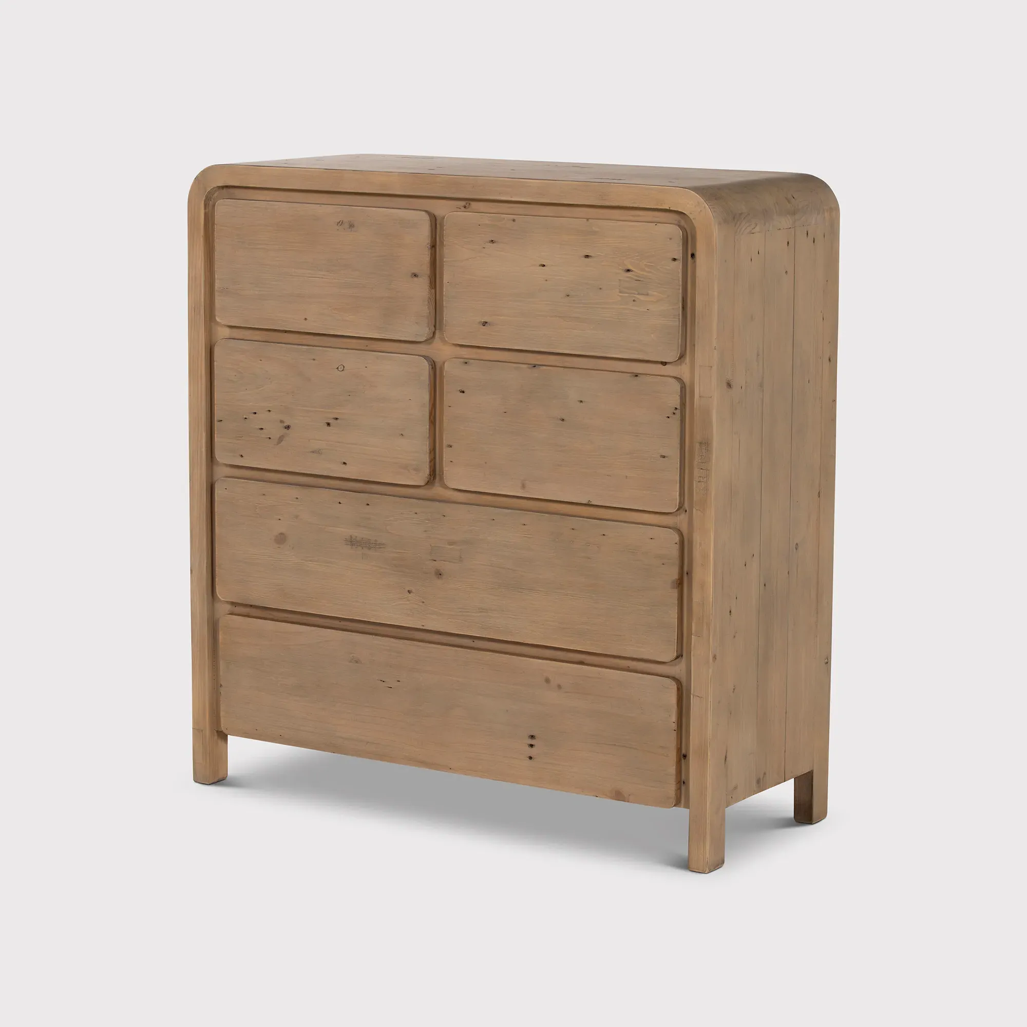 Tosca 6 Drawer Tall Boy - Brown, Reclaimed Wood image