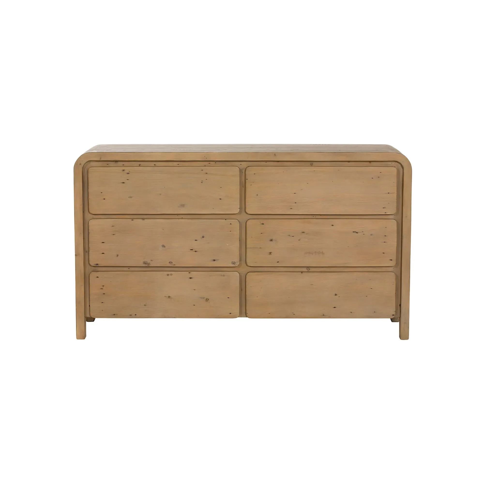 Tosca 6 Drawer Wide Dresser - Brown, Reclaimed Wood