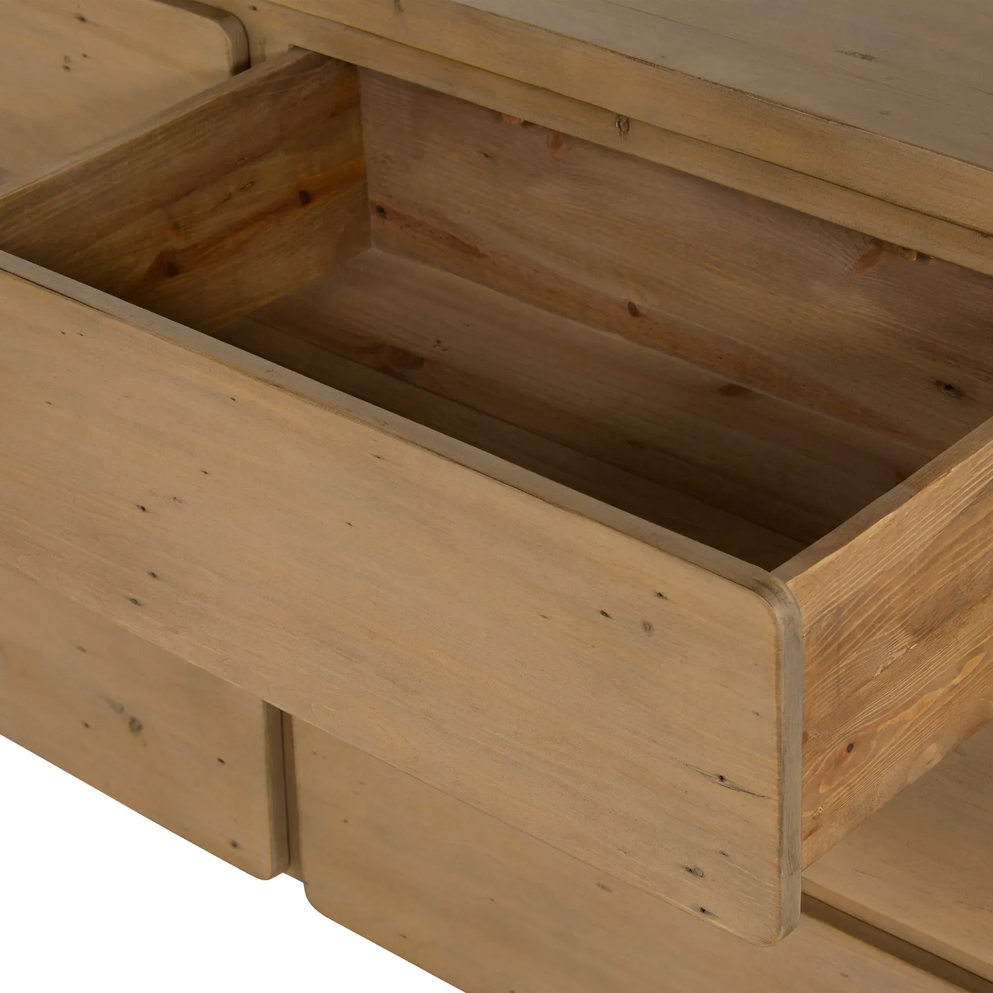 Tosca 6 Drawer Wide Dresser - Brown, Reclaimed Wood