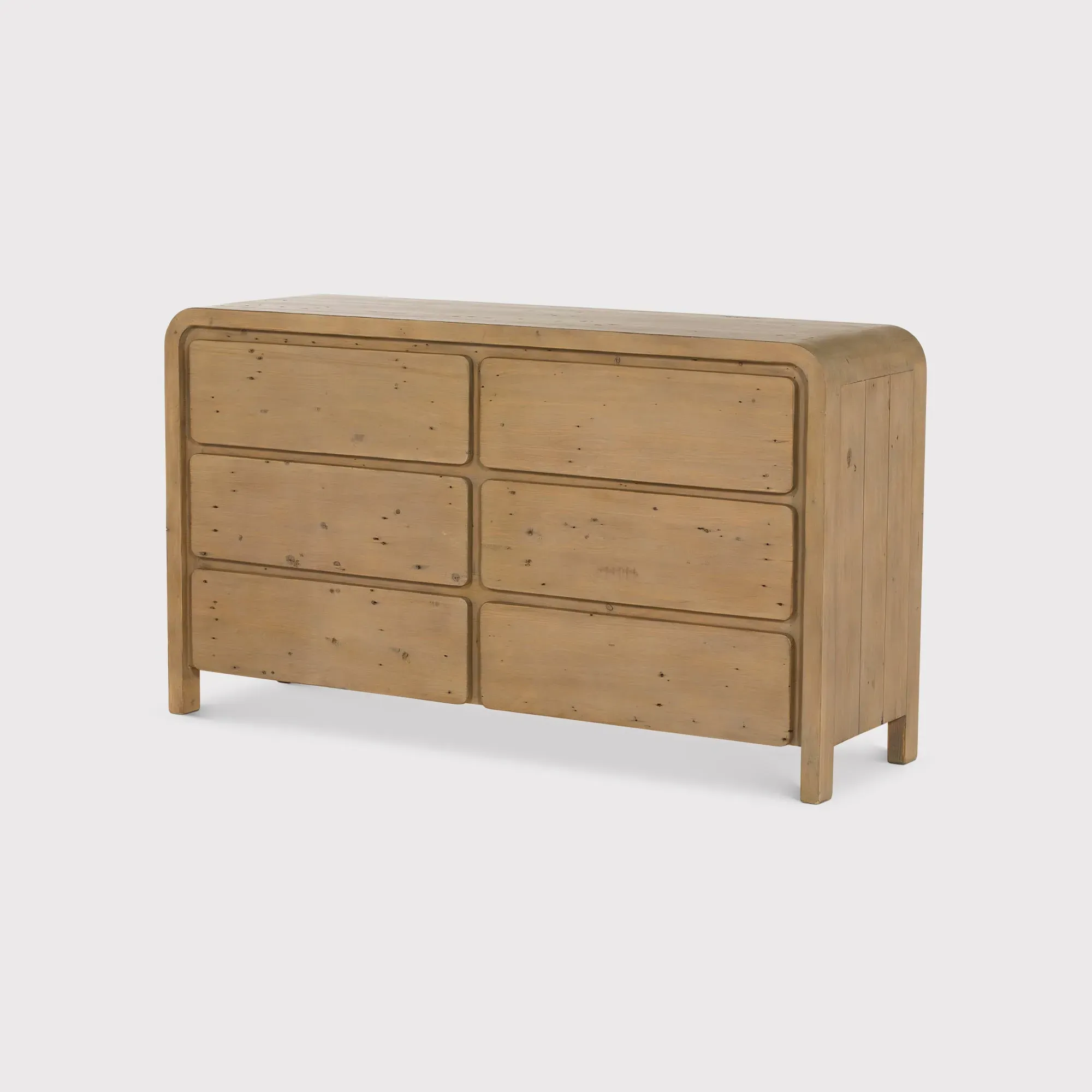 Tosca 6 Drawer Wide Dresser - Brown, Reclaimed Wood