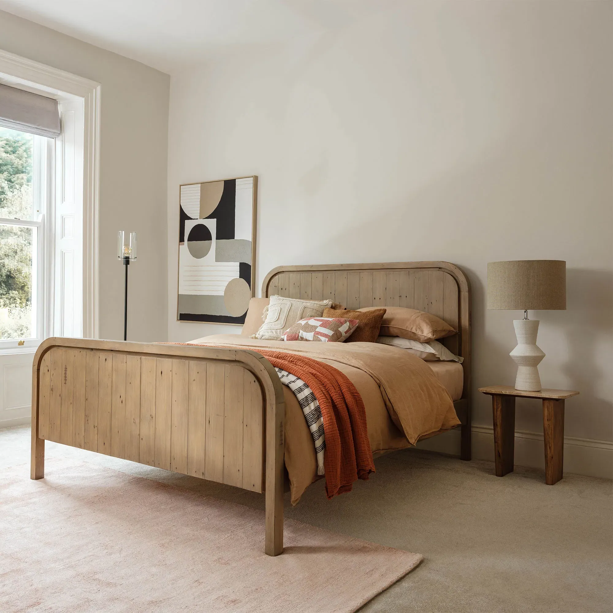 Tosca Super King Bed Frame - Neutral, Reclaimed Wood