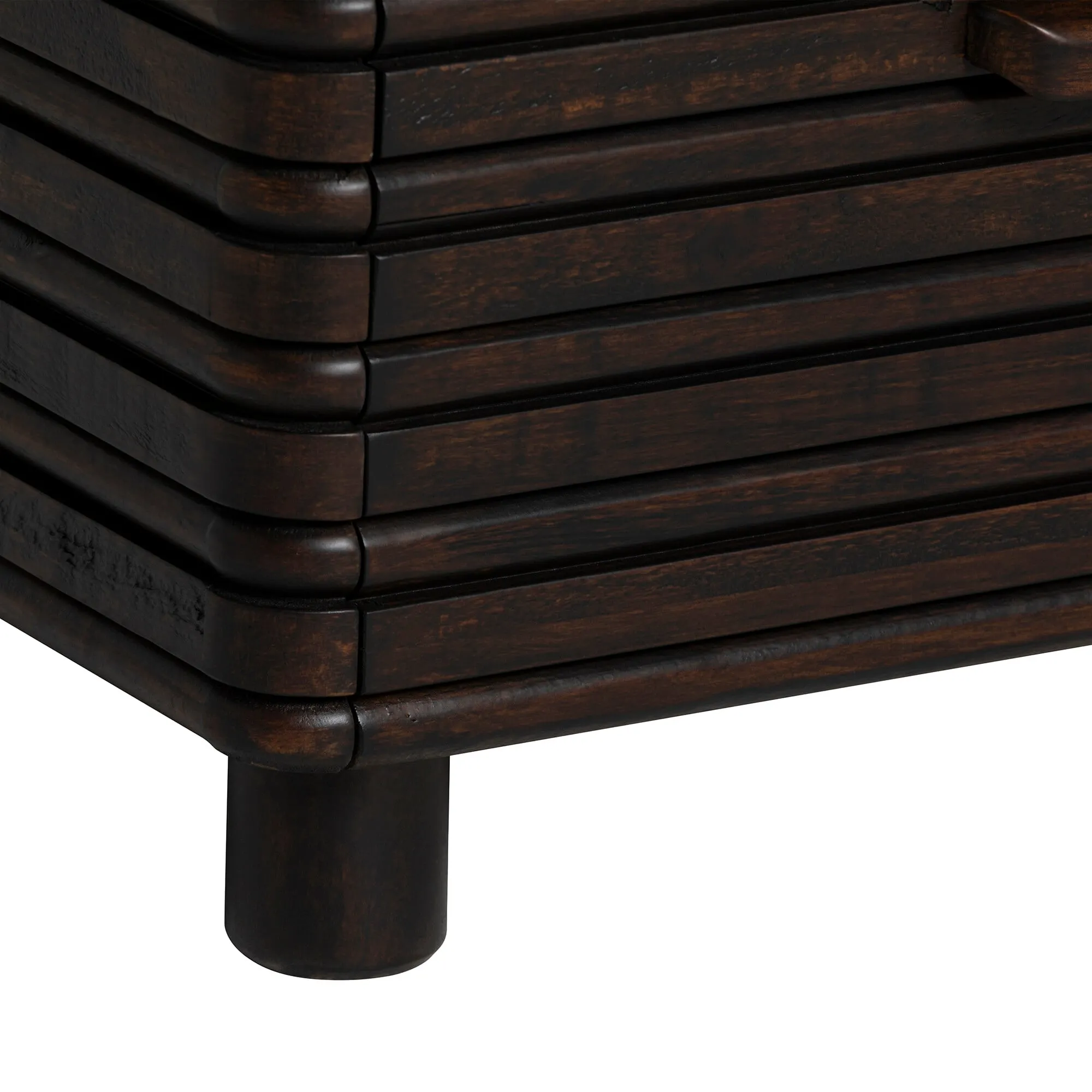 Tova 3 Drawer Wide Bedside Table - Brown, Wood