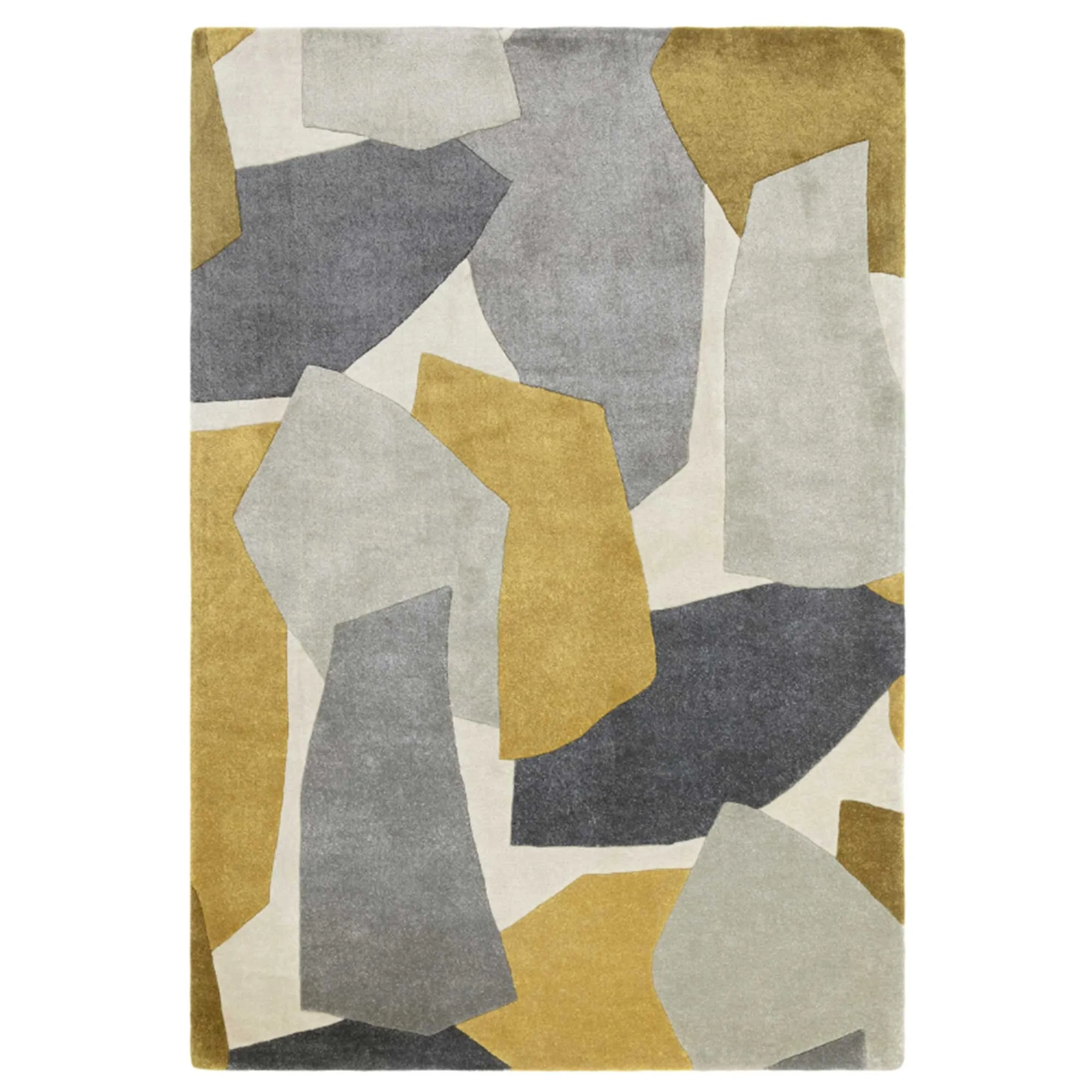 Trallo Square Rug - Ochre Grey