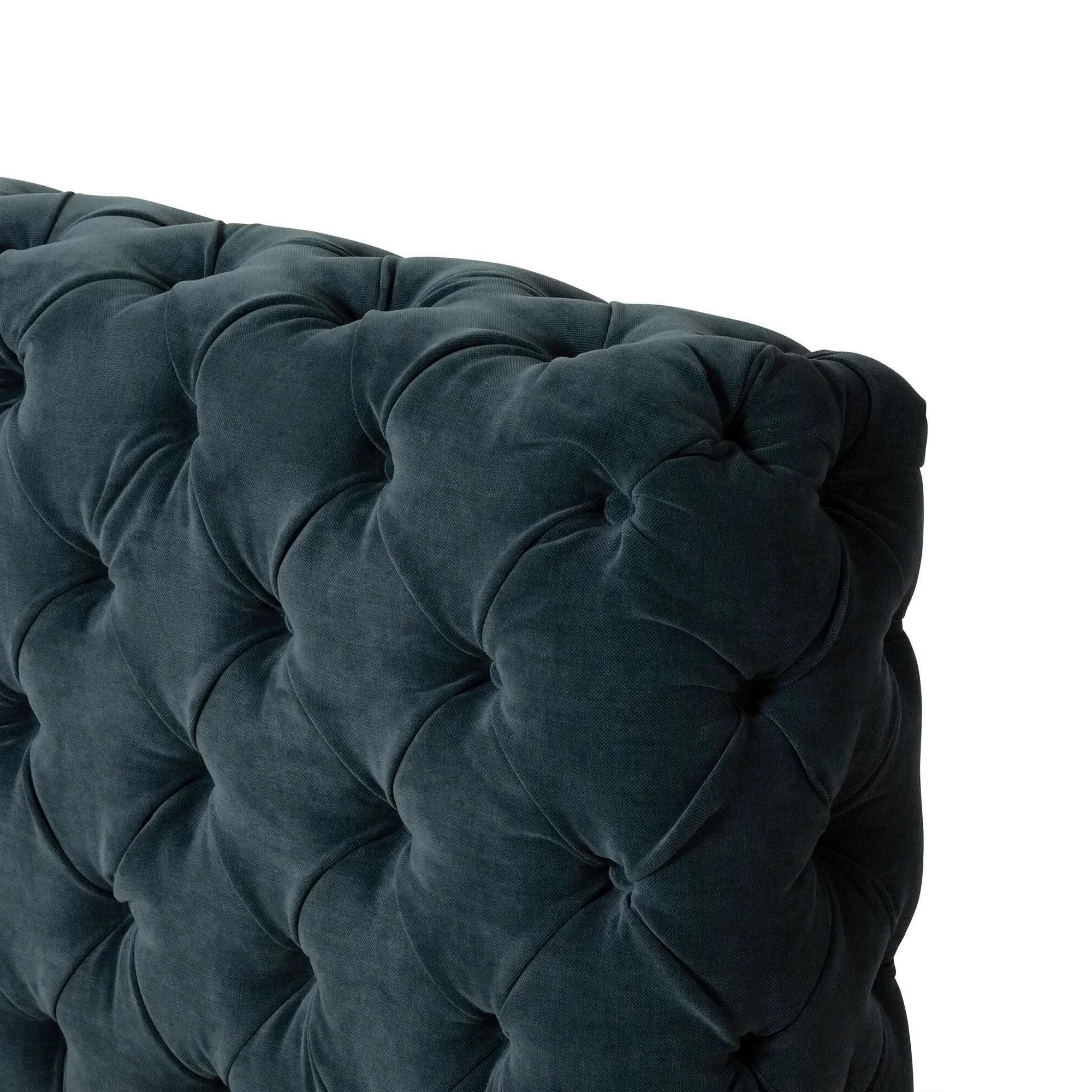 Trevi Super King Bed Frame - Teal Fabric