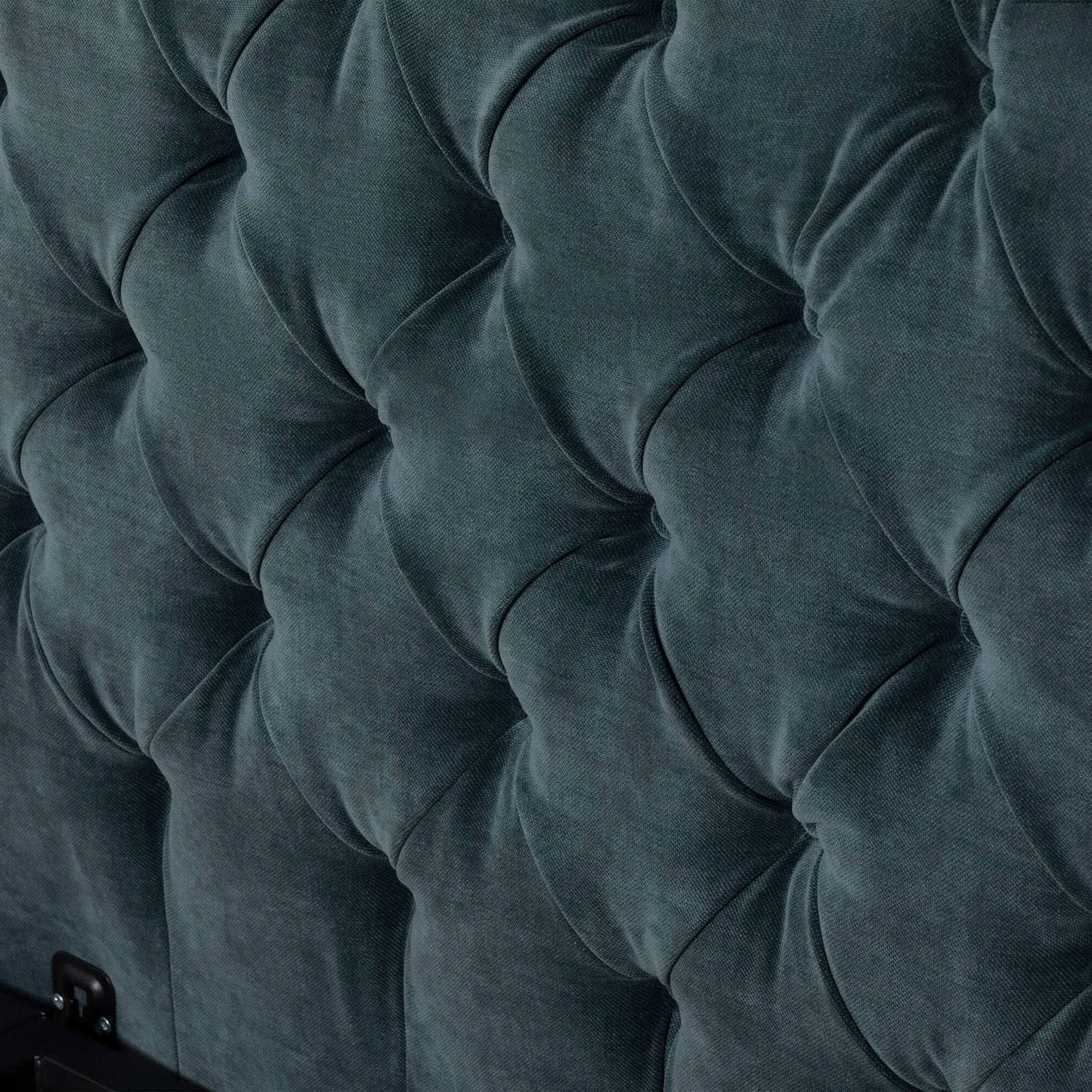 Trevi Super King Bed Frame - Teal Fabric