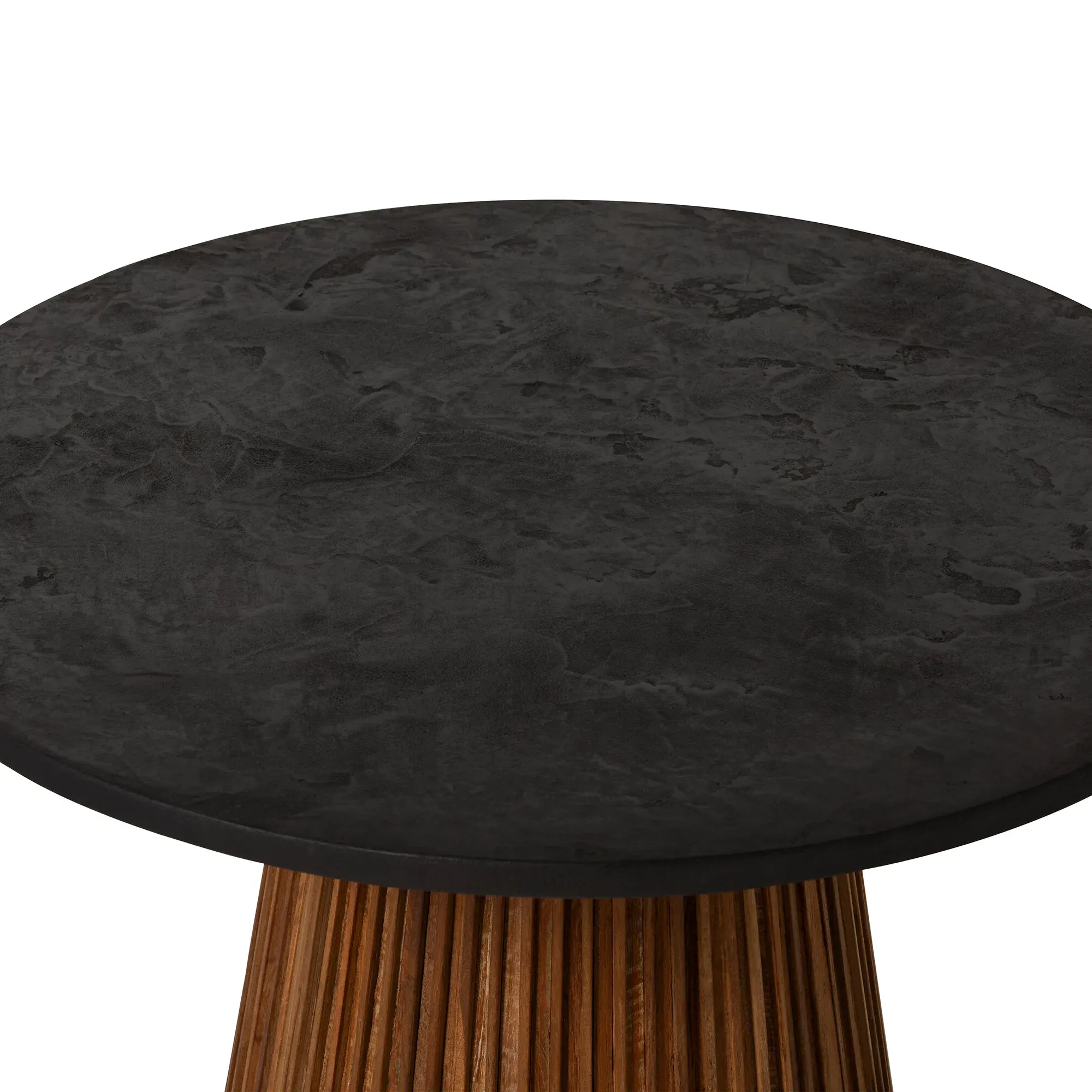 Trinidad Medium Round Coffee Table - Brown, Teak Wood