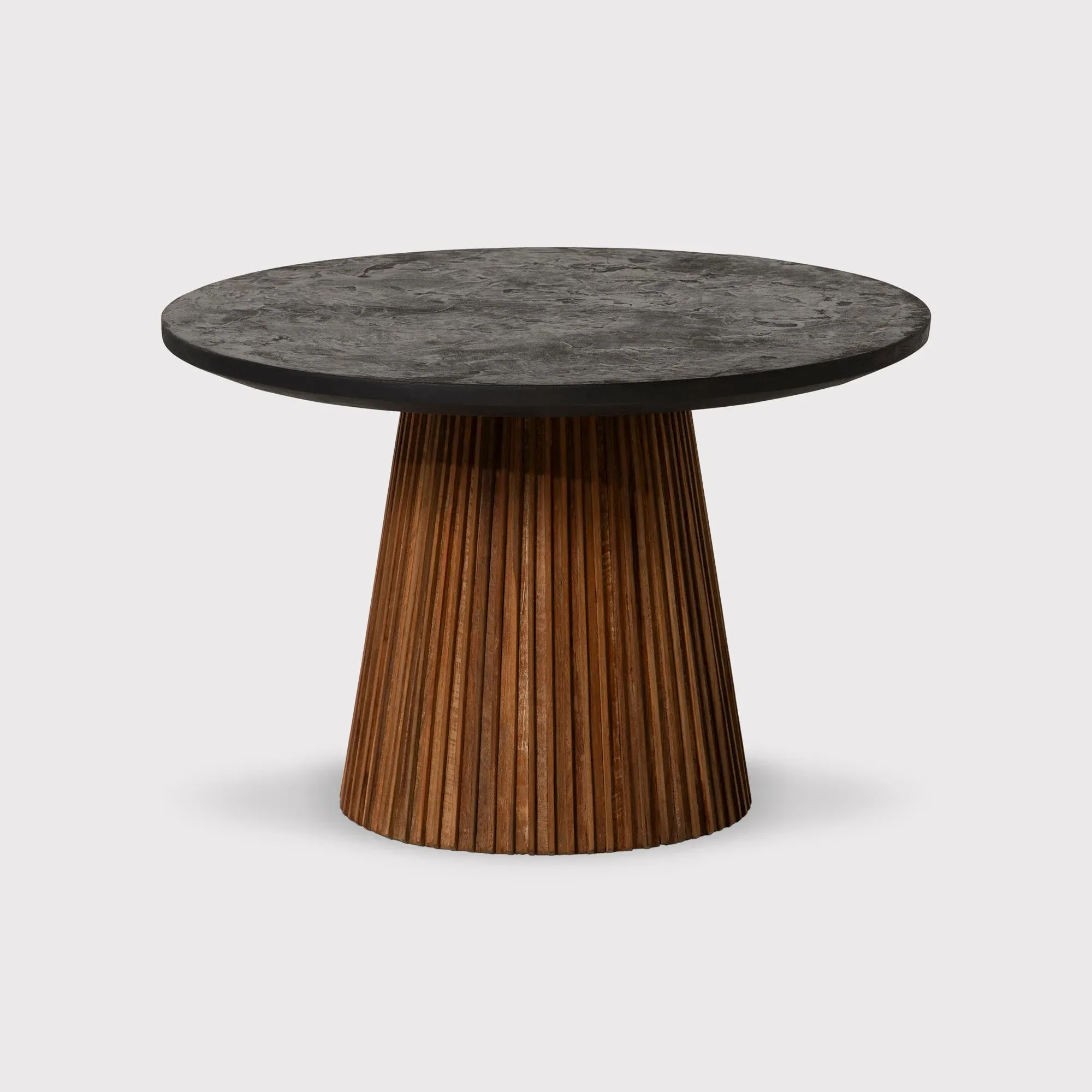 Trinidad Medium Round Coffee Table - Brown, Teak Wood