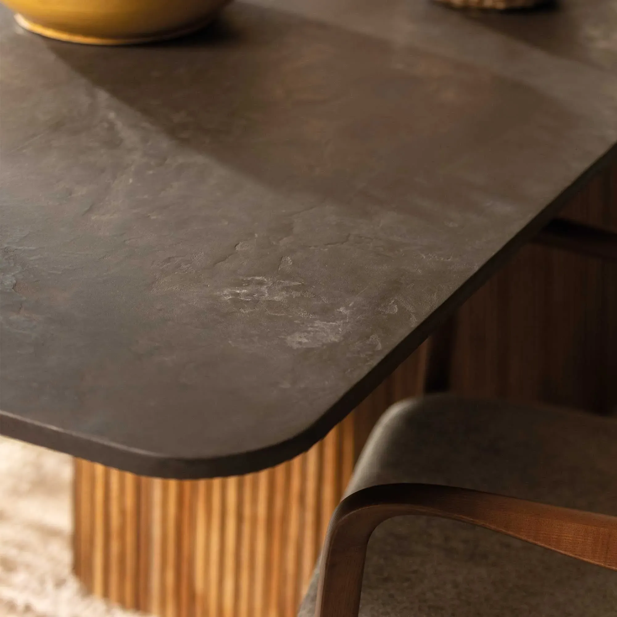 Trinidad Pedestal Dining Table - Brown, Teak Wood