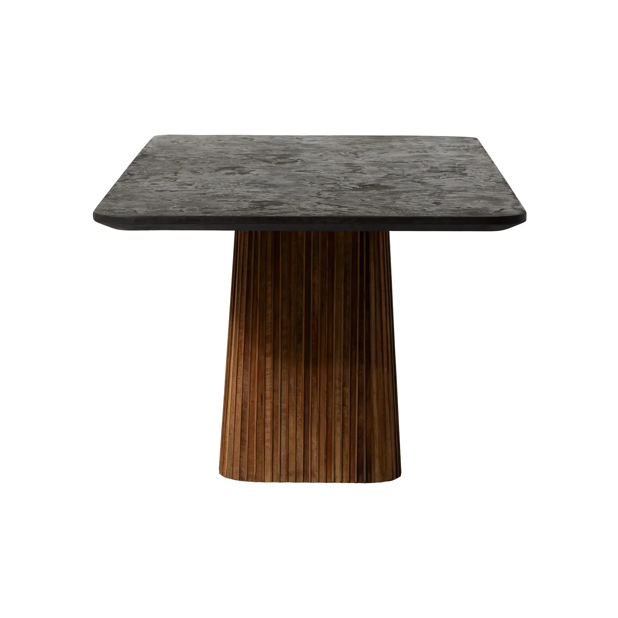 Trinidad Pedestal Dining Table - Brown, Teak Wood
