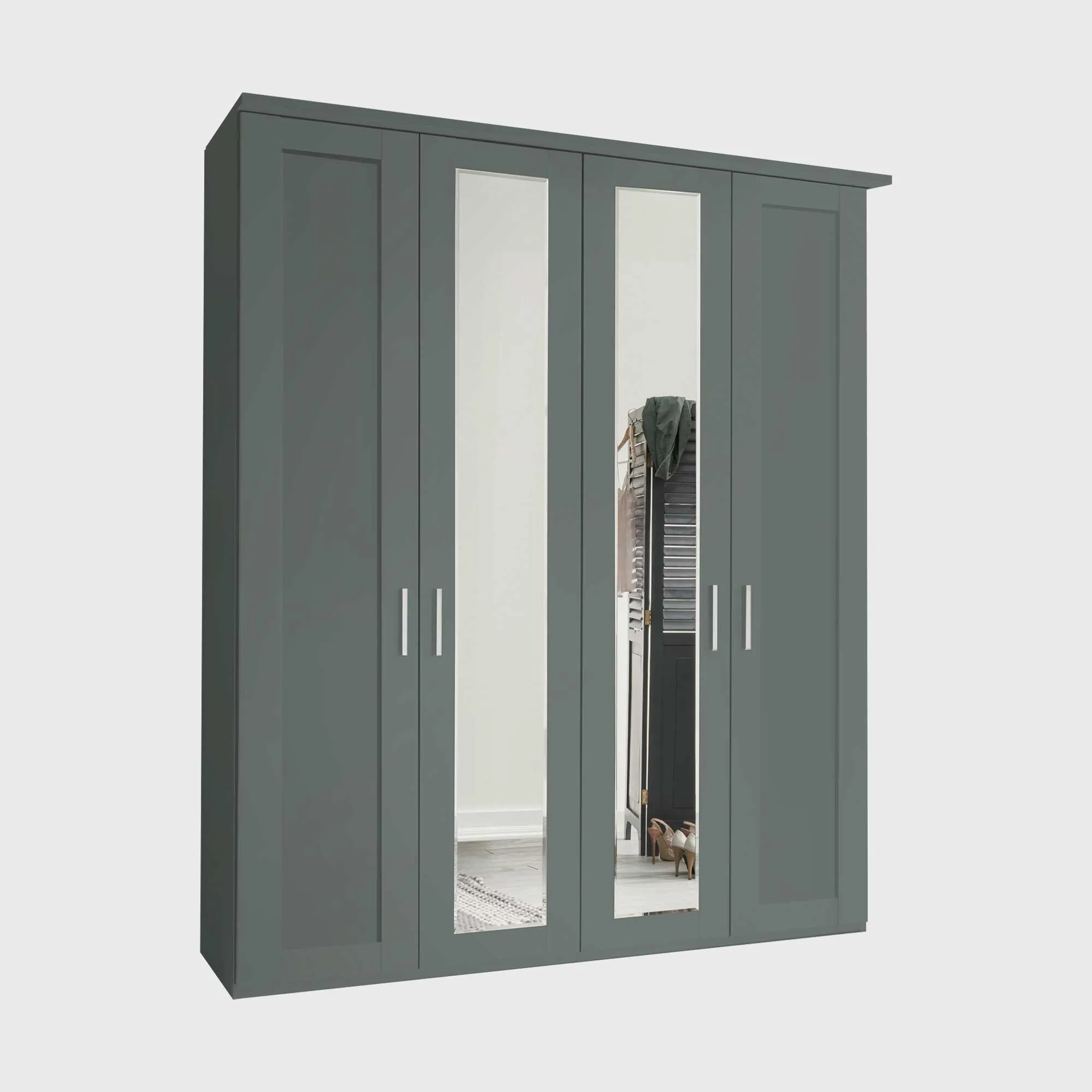 Truro 4 Door Hinged Wardrobe - Engineered Wood image