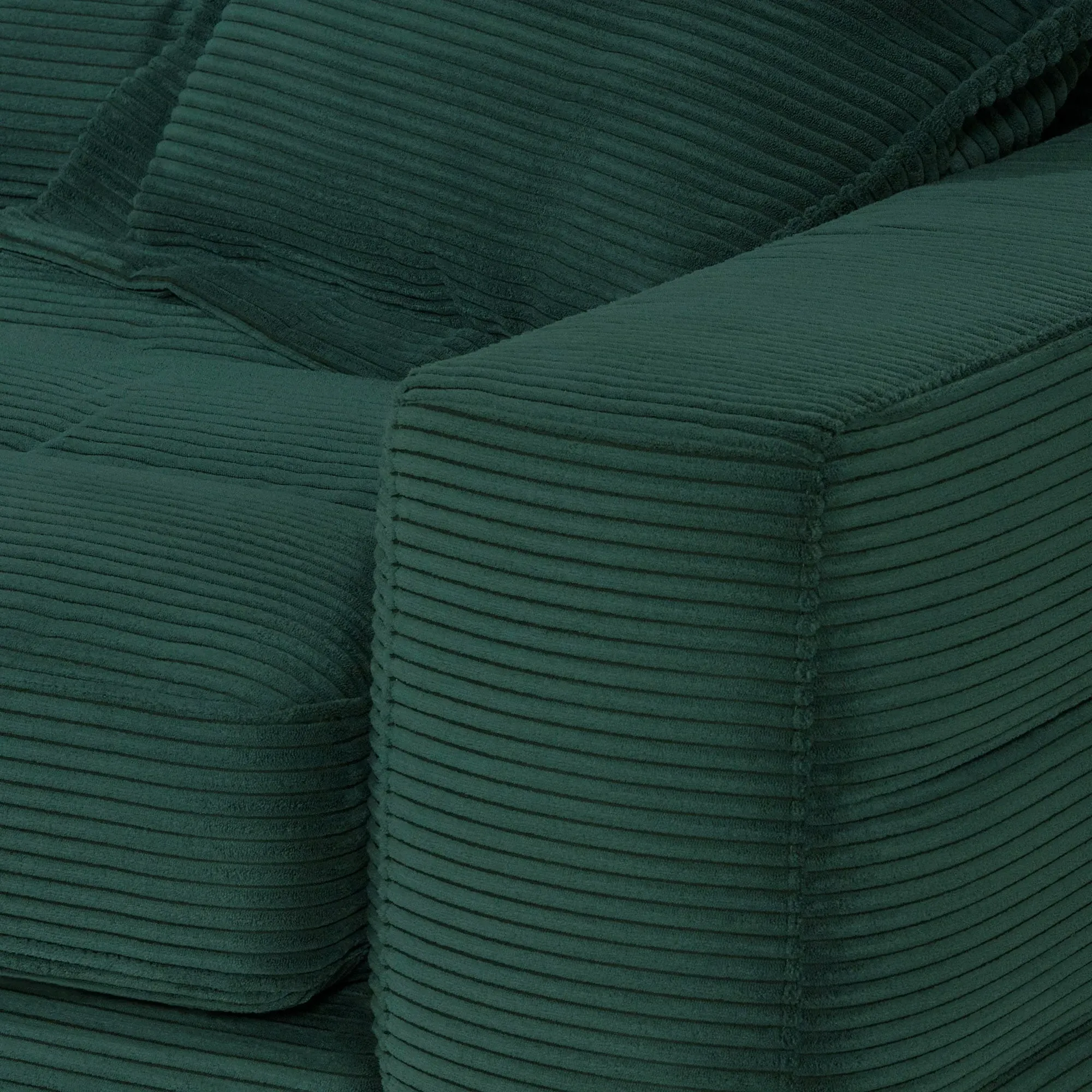 Twain 1.5 Seater Armchair Left - Green, Fabric