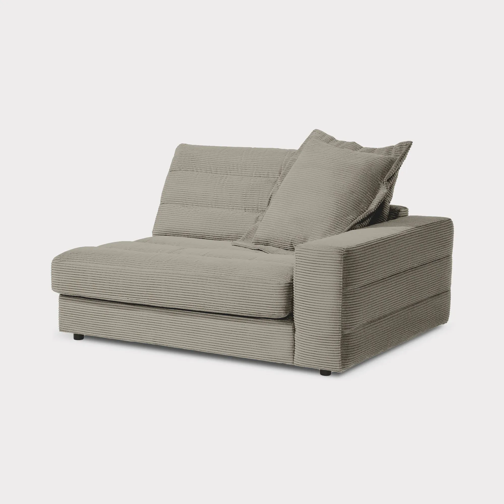 Twain 1.5 Seater Armchair Left - Grey, Fabric