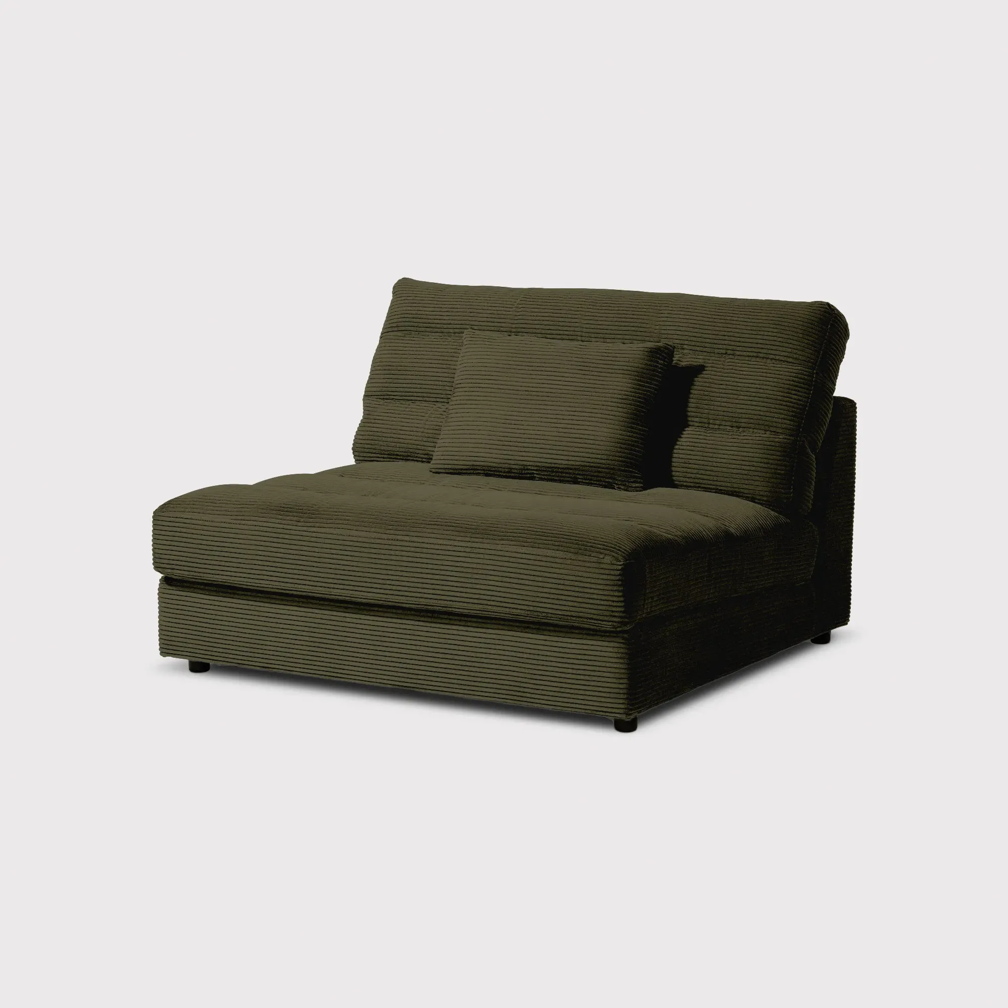 Twain 1.5 Seater Chair without Armrests - Green, Fabric