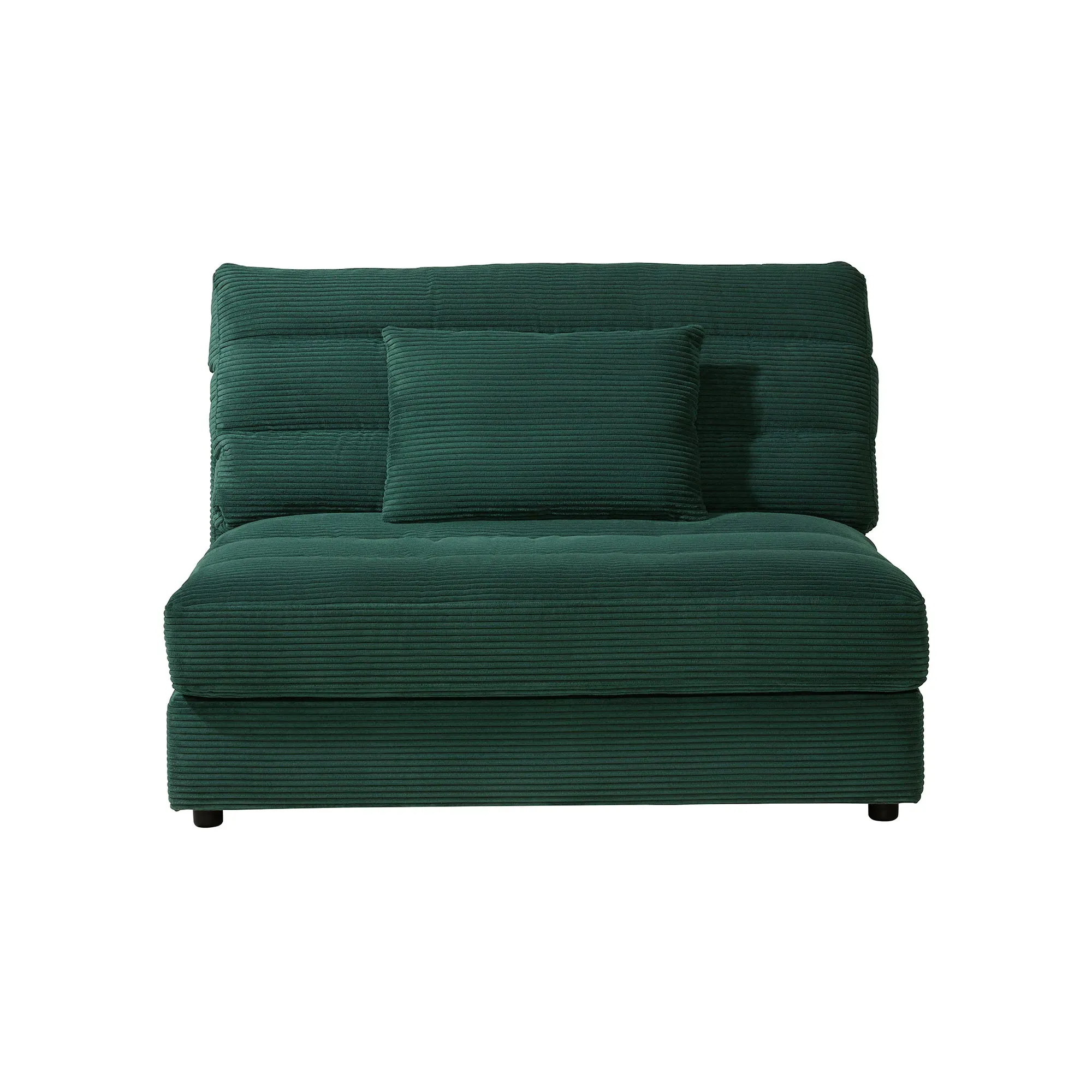 Twain 1.5 Seater Chair without Armrests - Green, Fabric