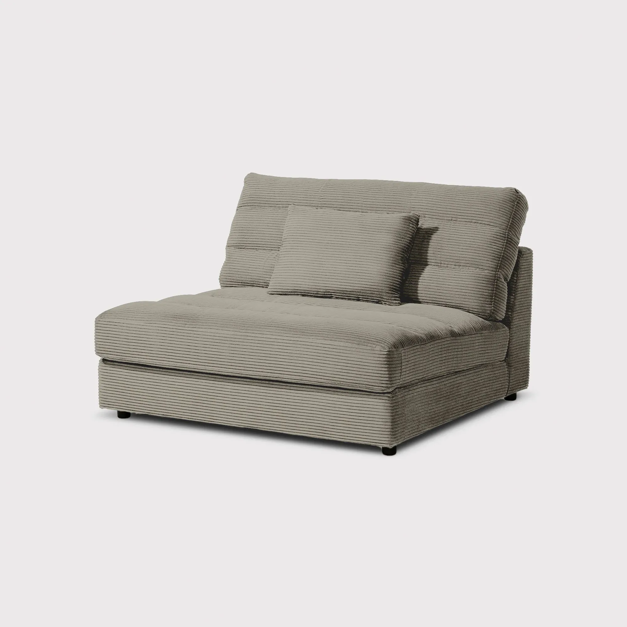 Twain 1.5 Seater Chair without Armrests - Grey, Fabric