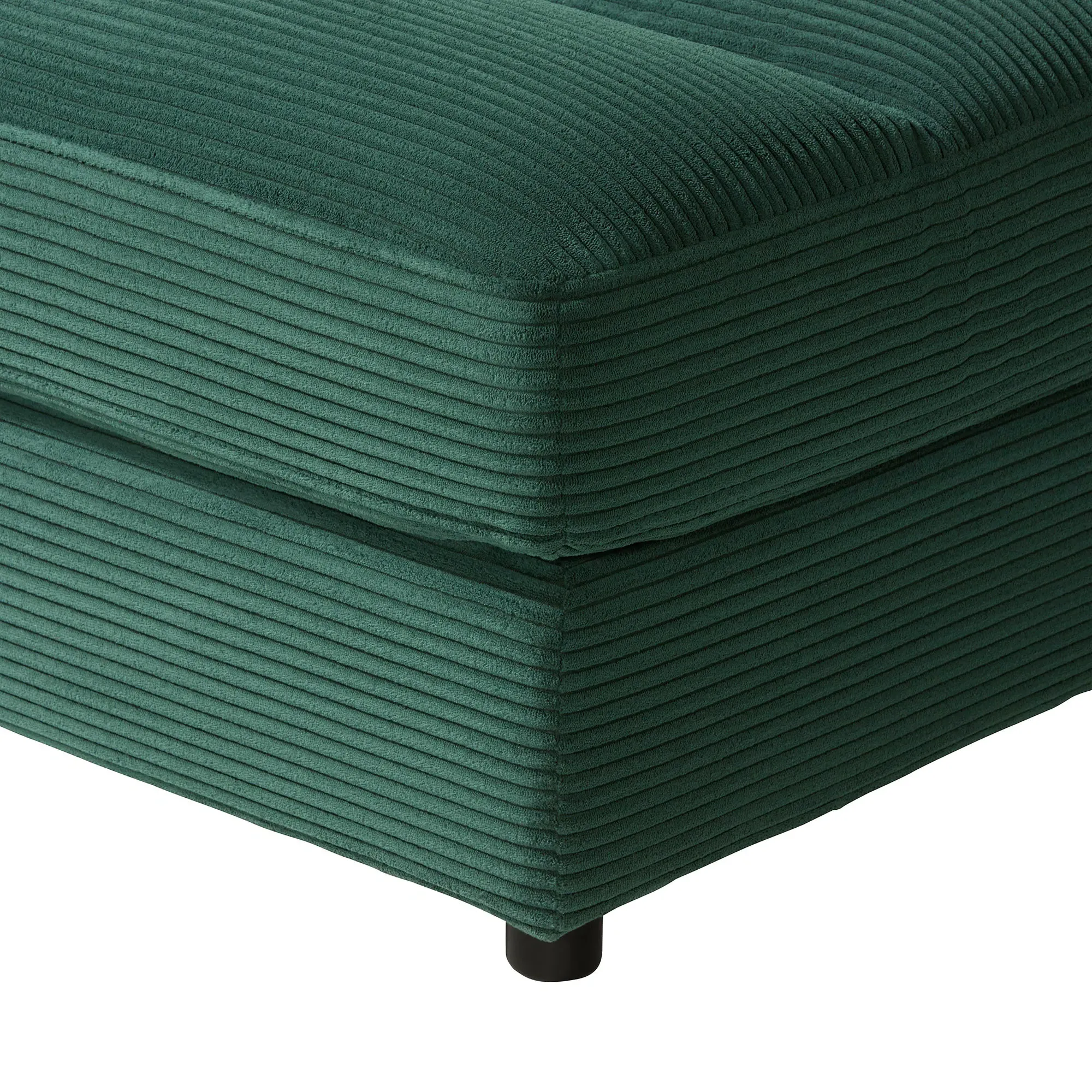 Twain Bench Stool - Green, Fabric