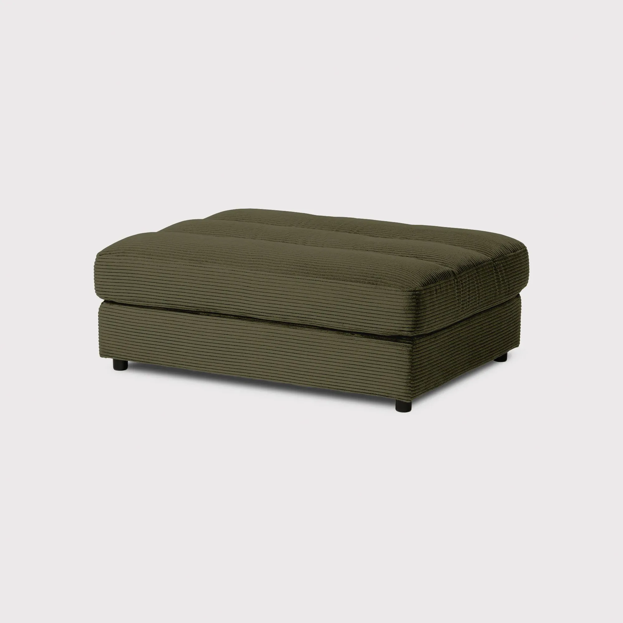 Twain Bench Stool - Green, Fabric