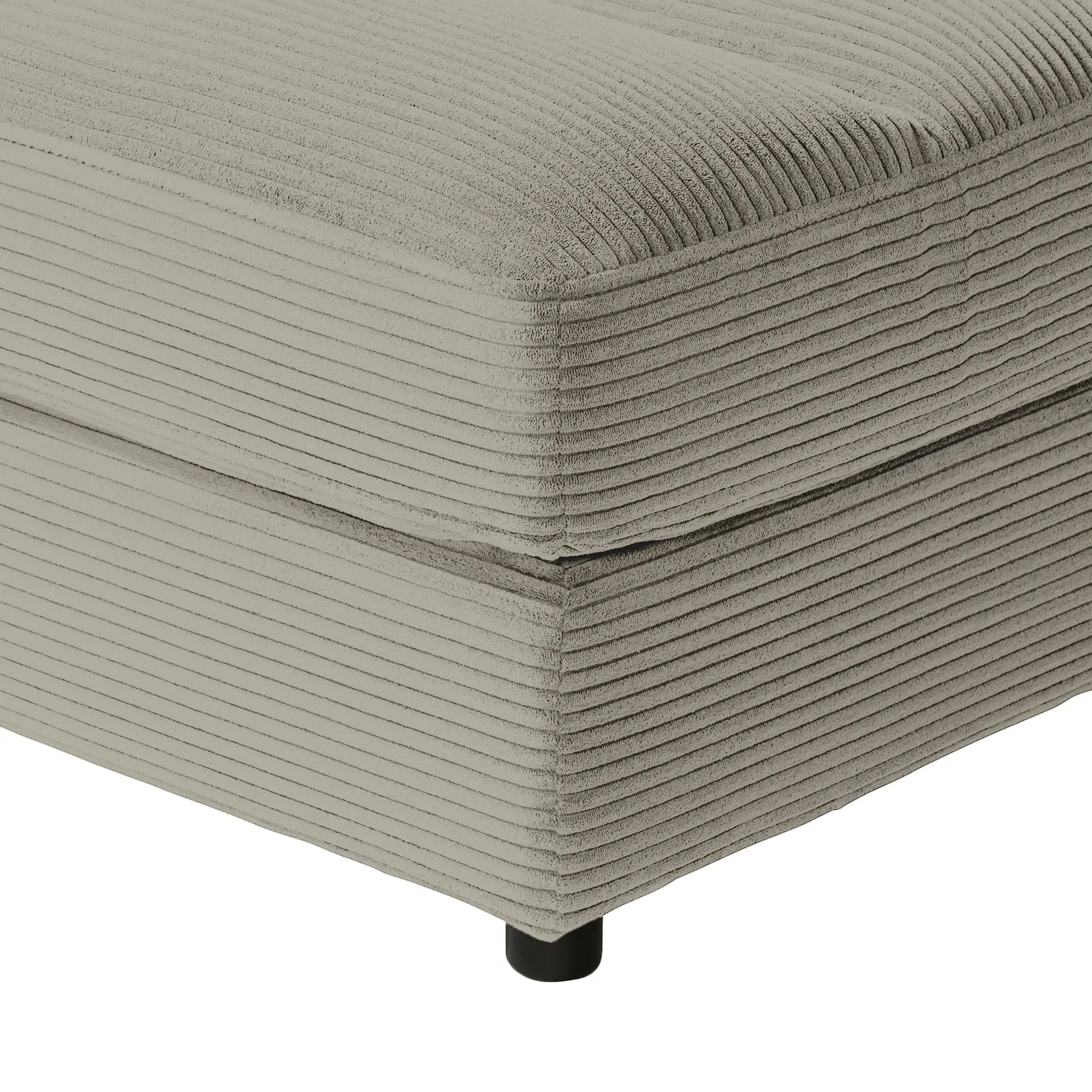 Twain Bench Stool - Grey, Fabric