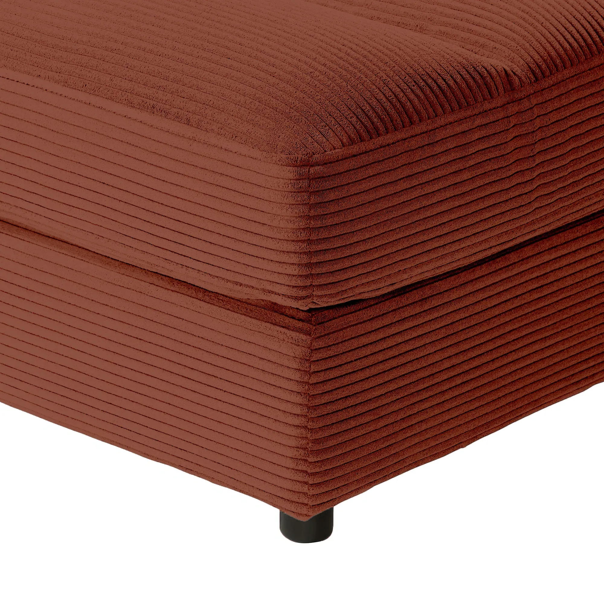 Twain Bench Stool - Red, Fabric