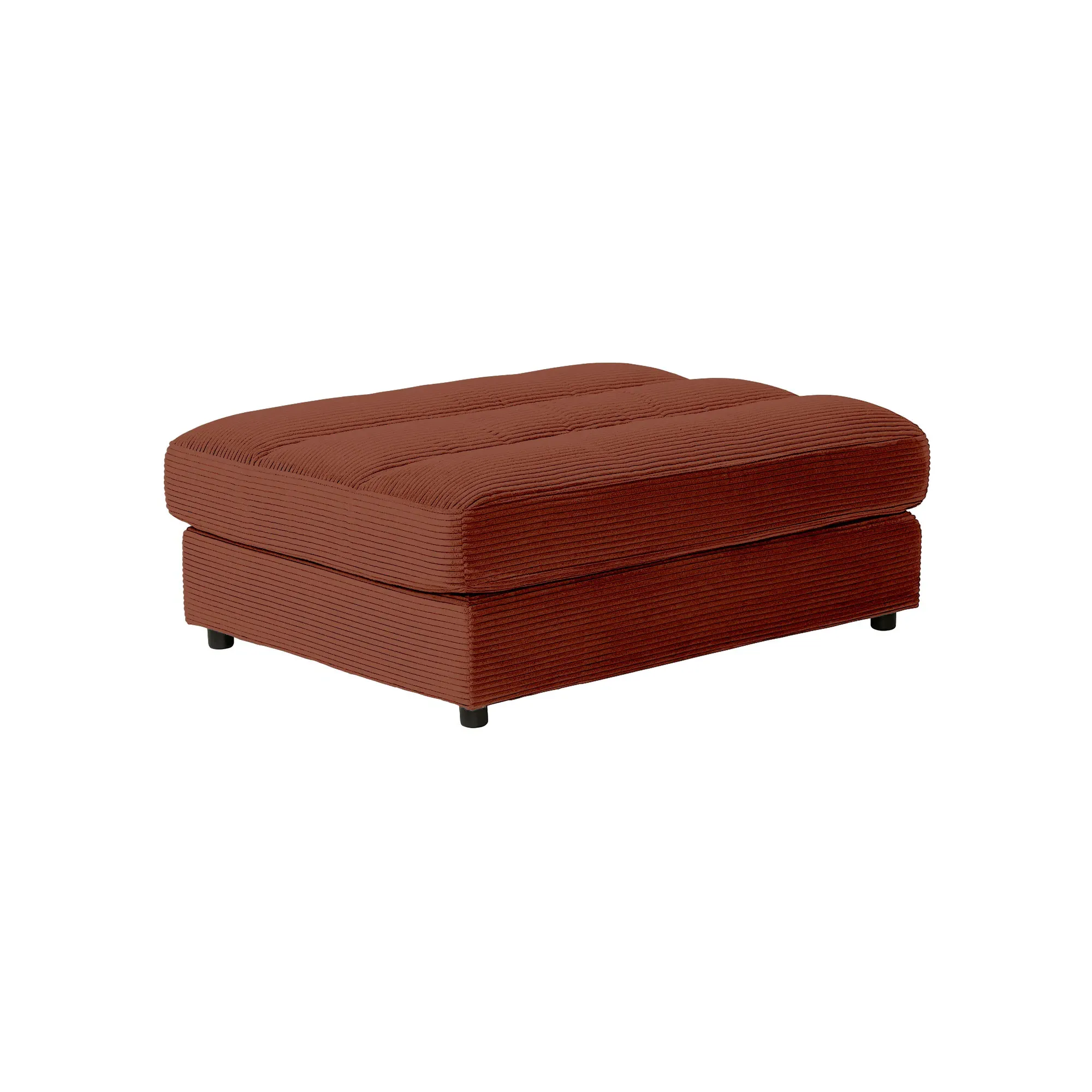 Twain Bench Stool - Red, Fabric