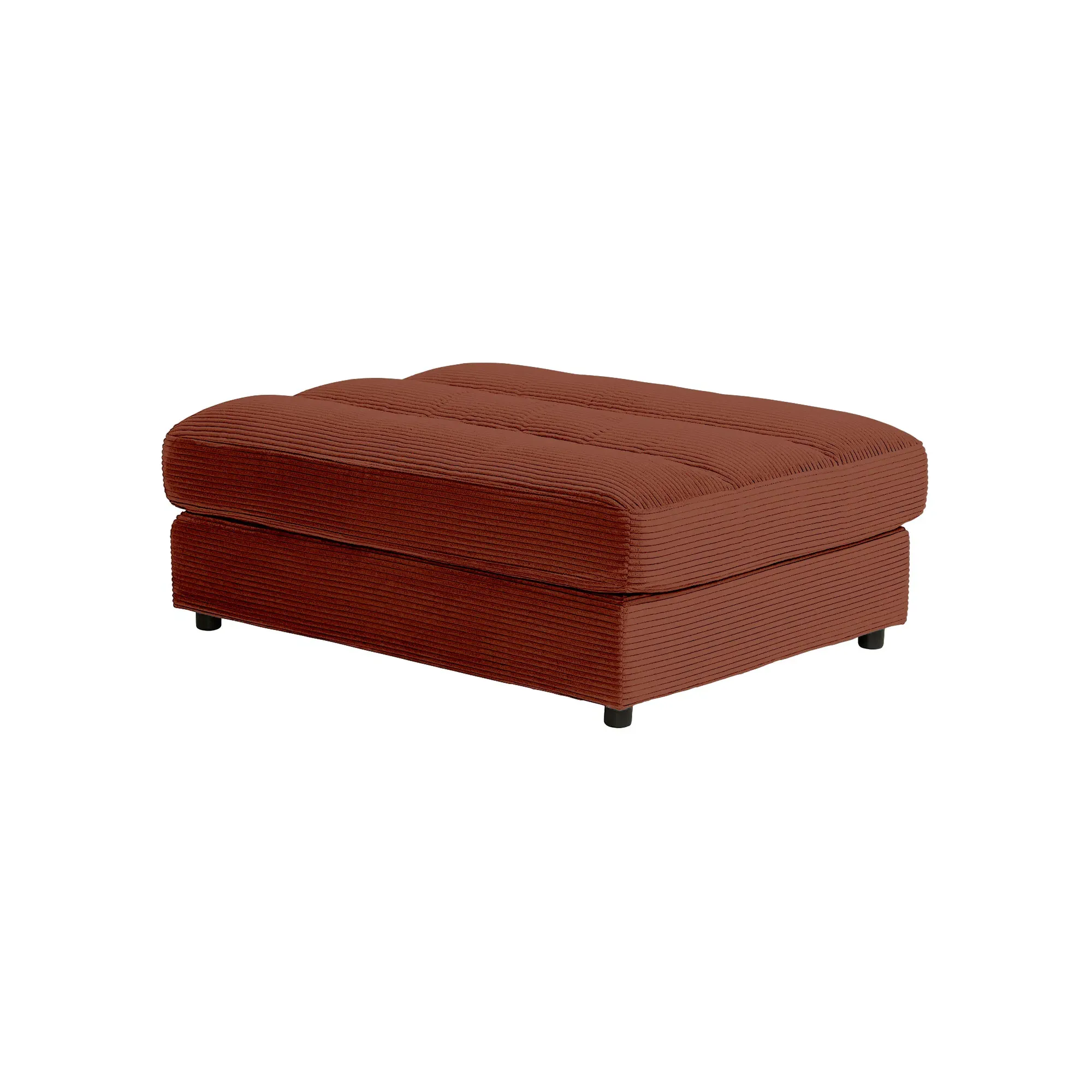 Twain Bench Stool - Red, Fabric