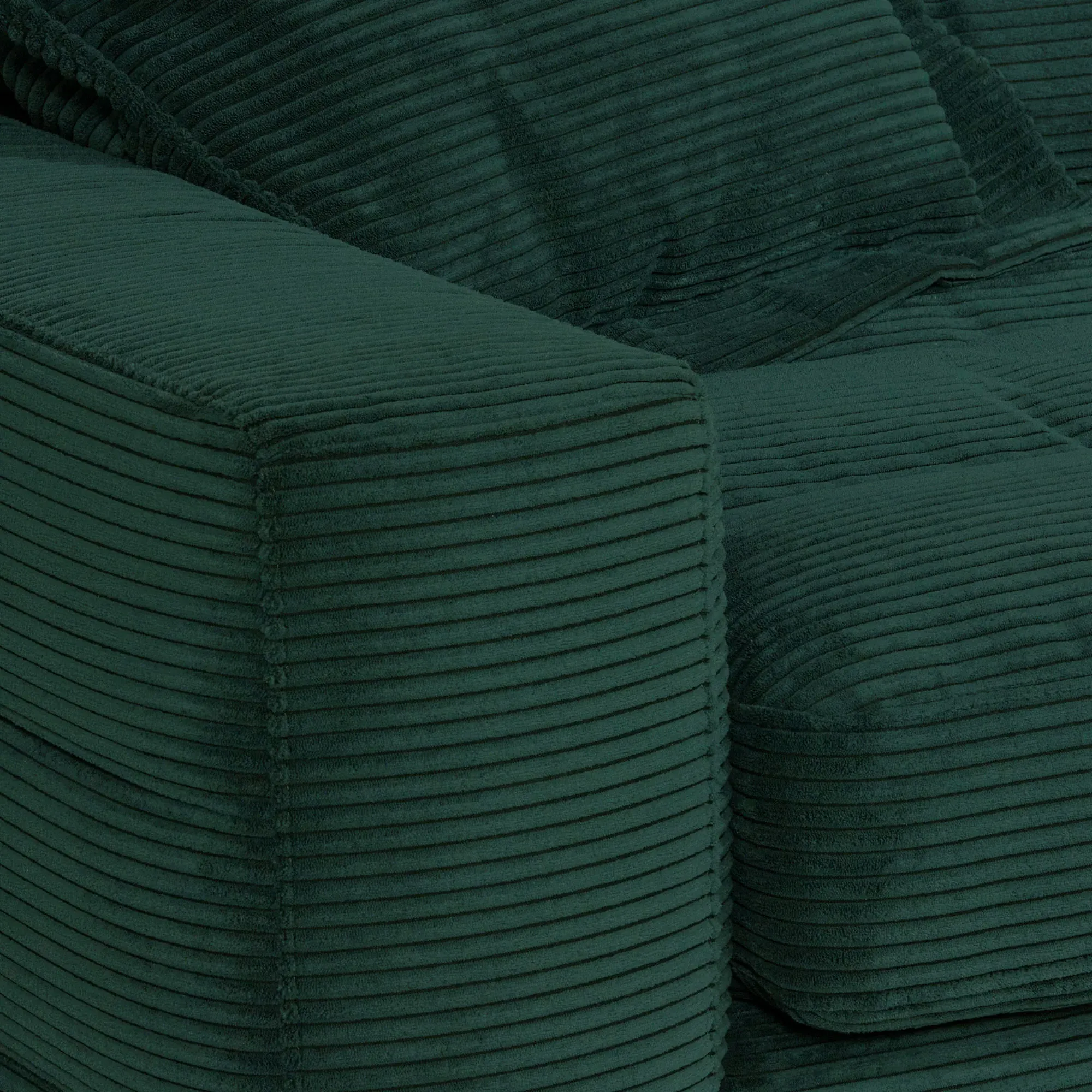 Twain Chaise Corner Sofa Left - Green, Fabric