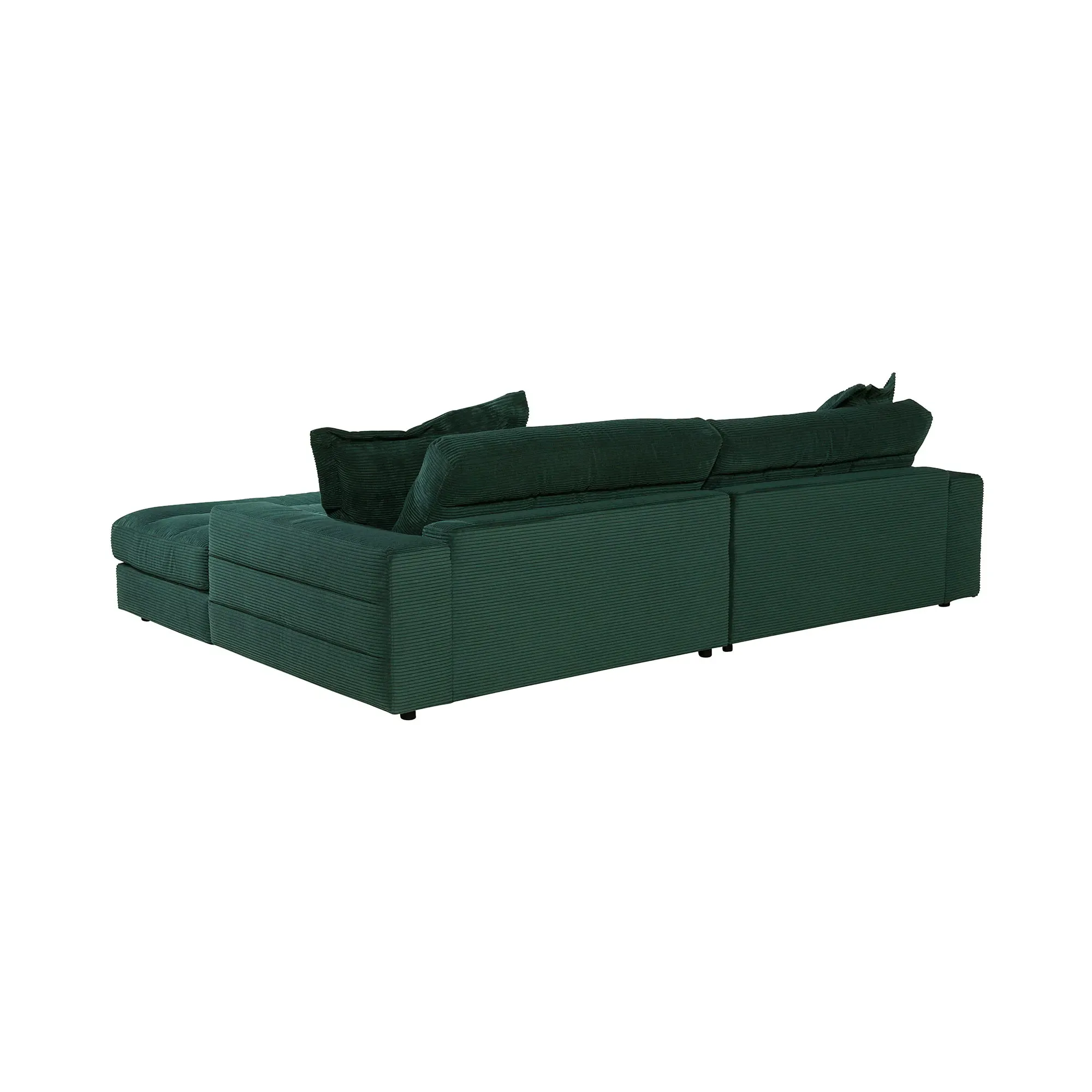 Twain Chaise Corner Sofa Left - Green, Fabric
