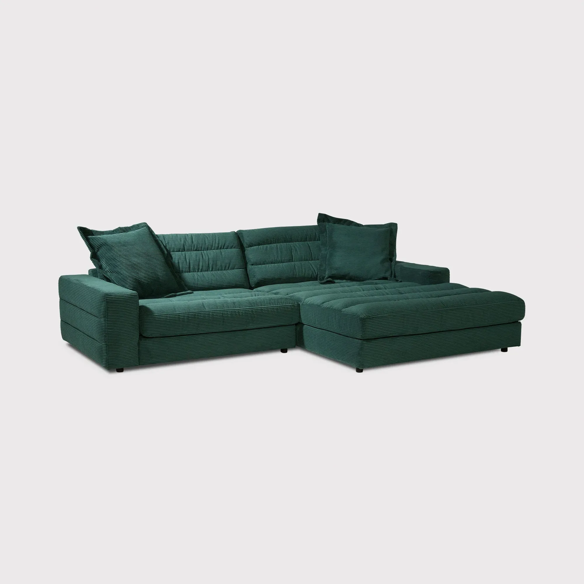 Twain Chaise Corner Sofa Left - Green, Fabric image