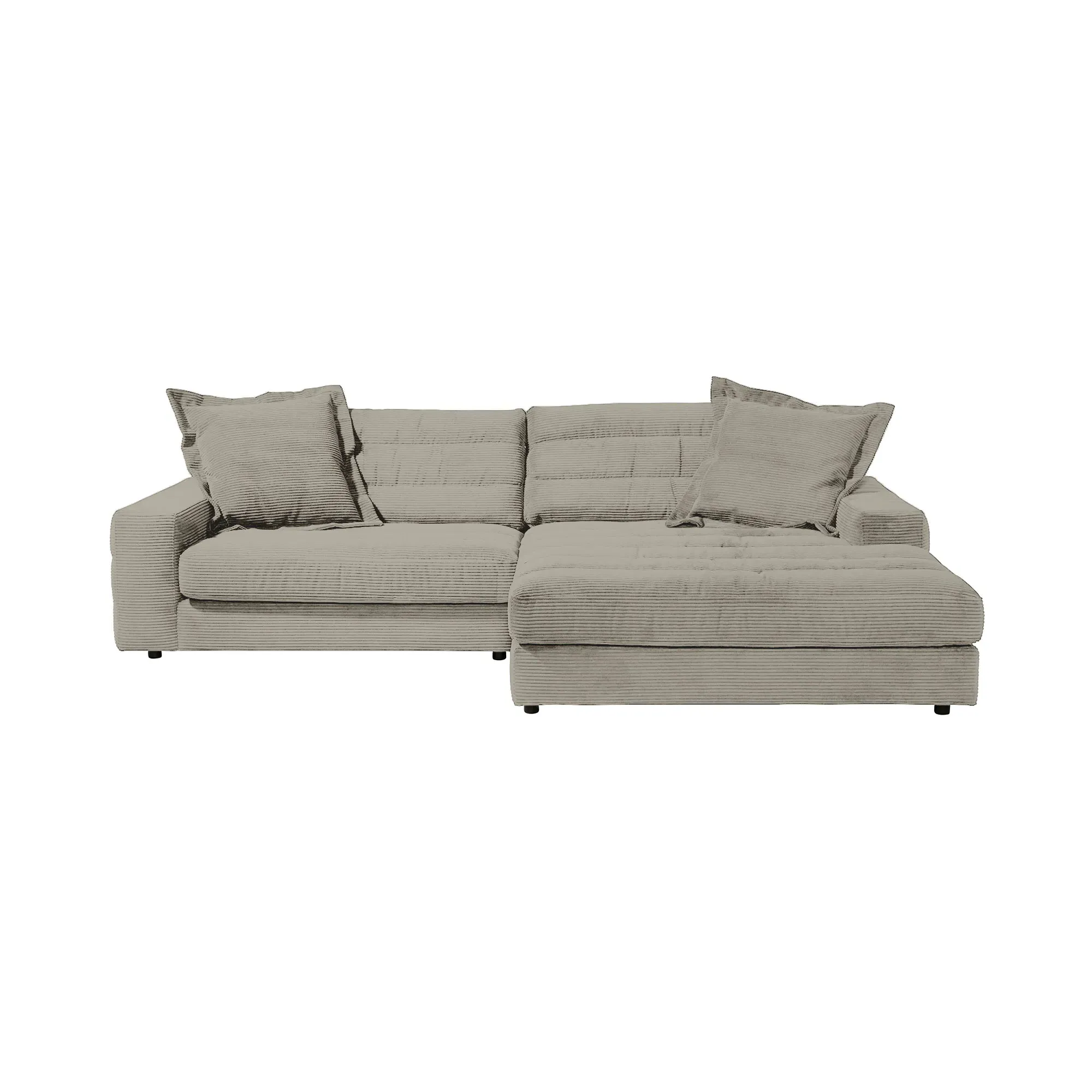 Twain Chaise Corner Sofa Left - Grey, Fabric