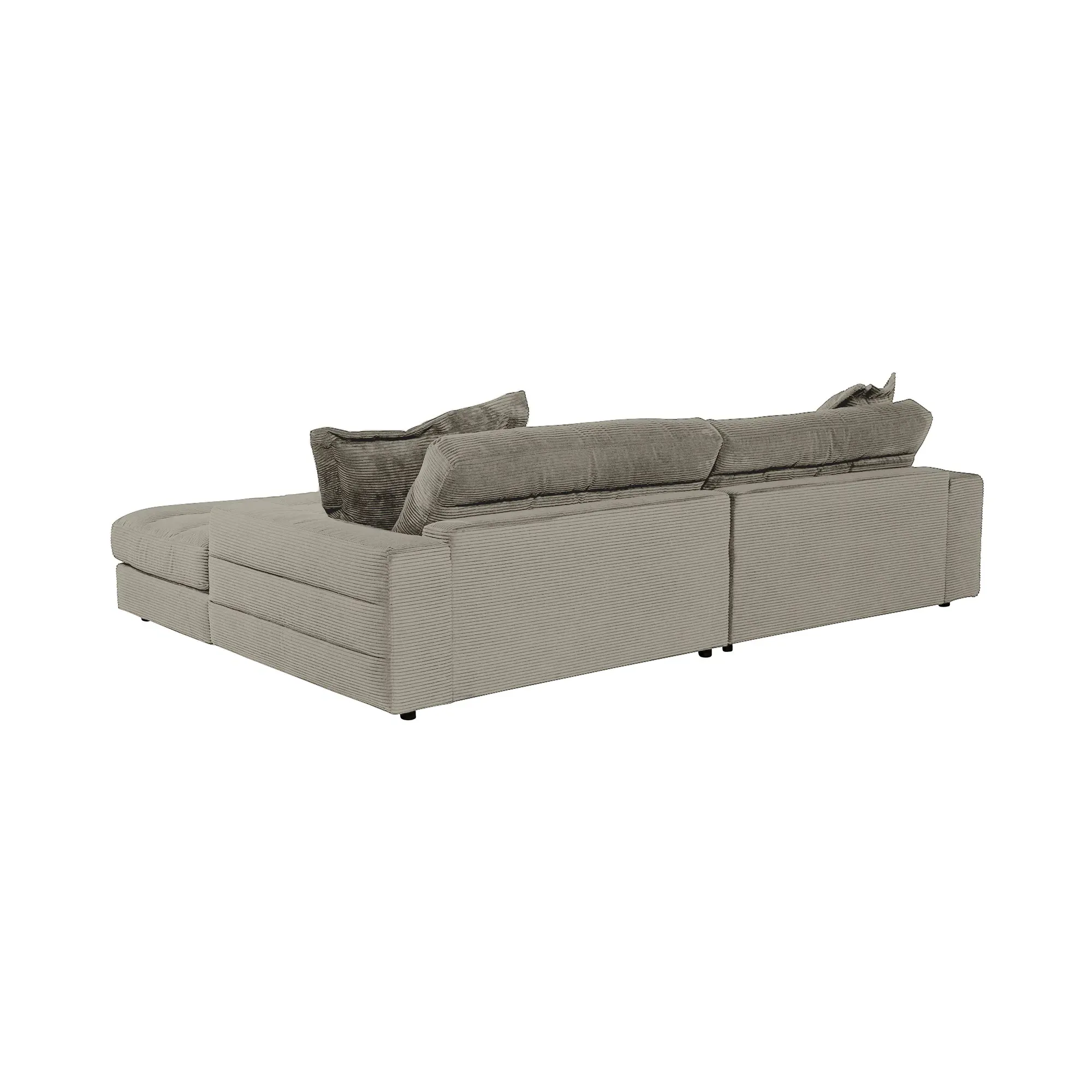 Twain Chaise Corner Sofa Left - Grey, Fabric